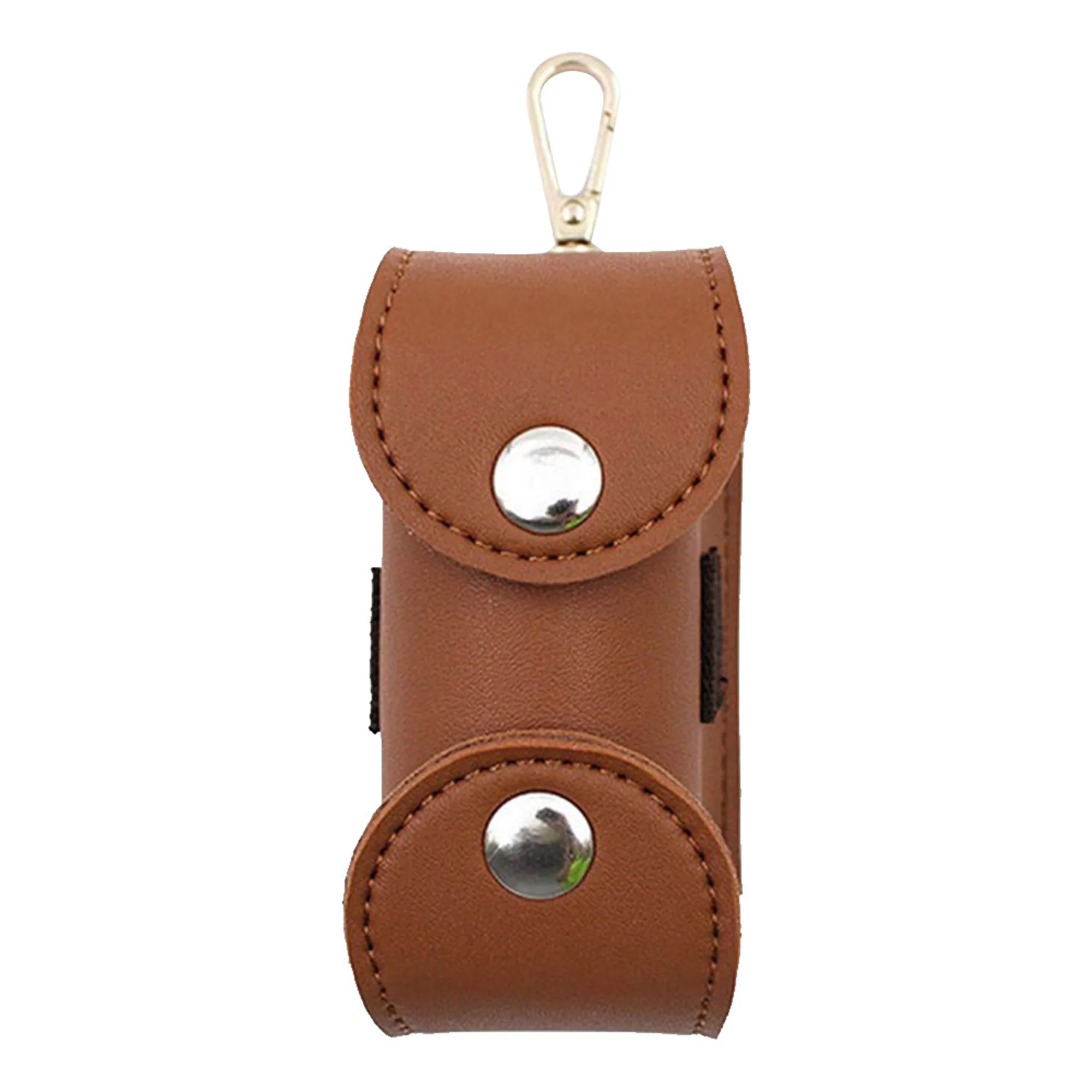 PU Leather Golf Ball Holder Waist Pouch 6