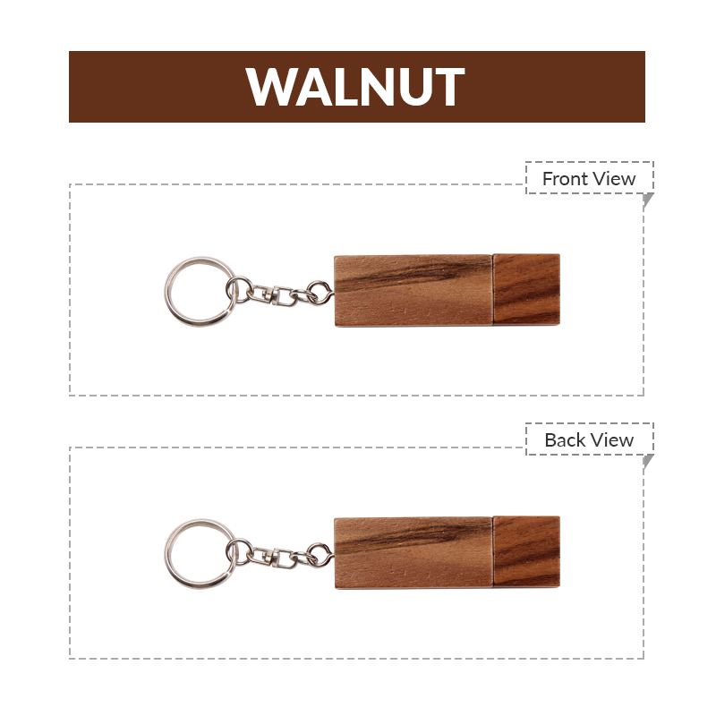 Wood USB Flash Drive with Keyring 18