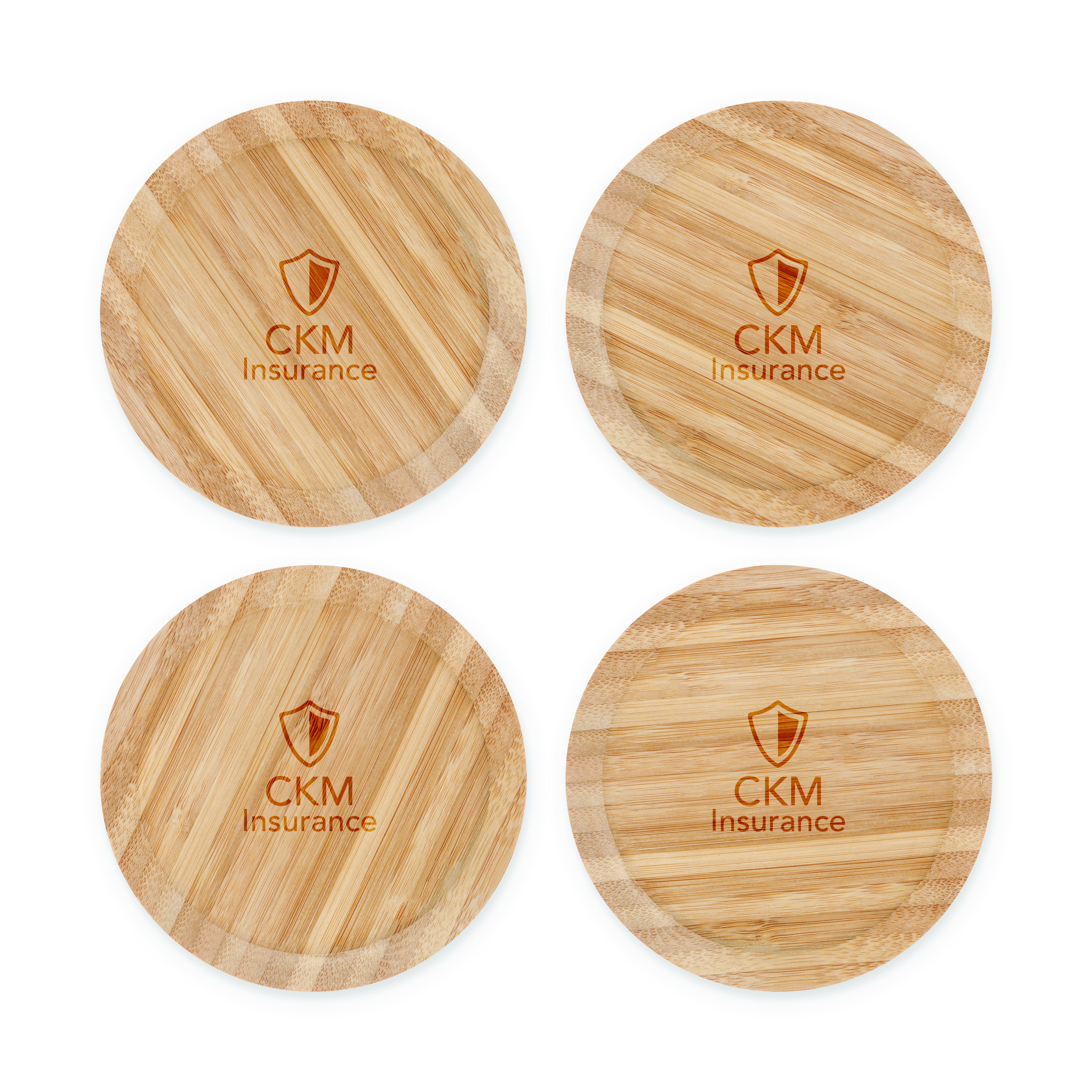 True® Bamboo Appetizer Wine Glass Topper, set of 4 10