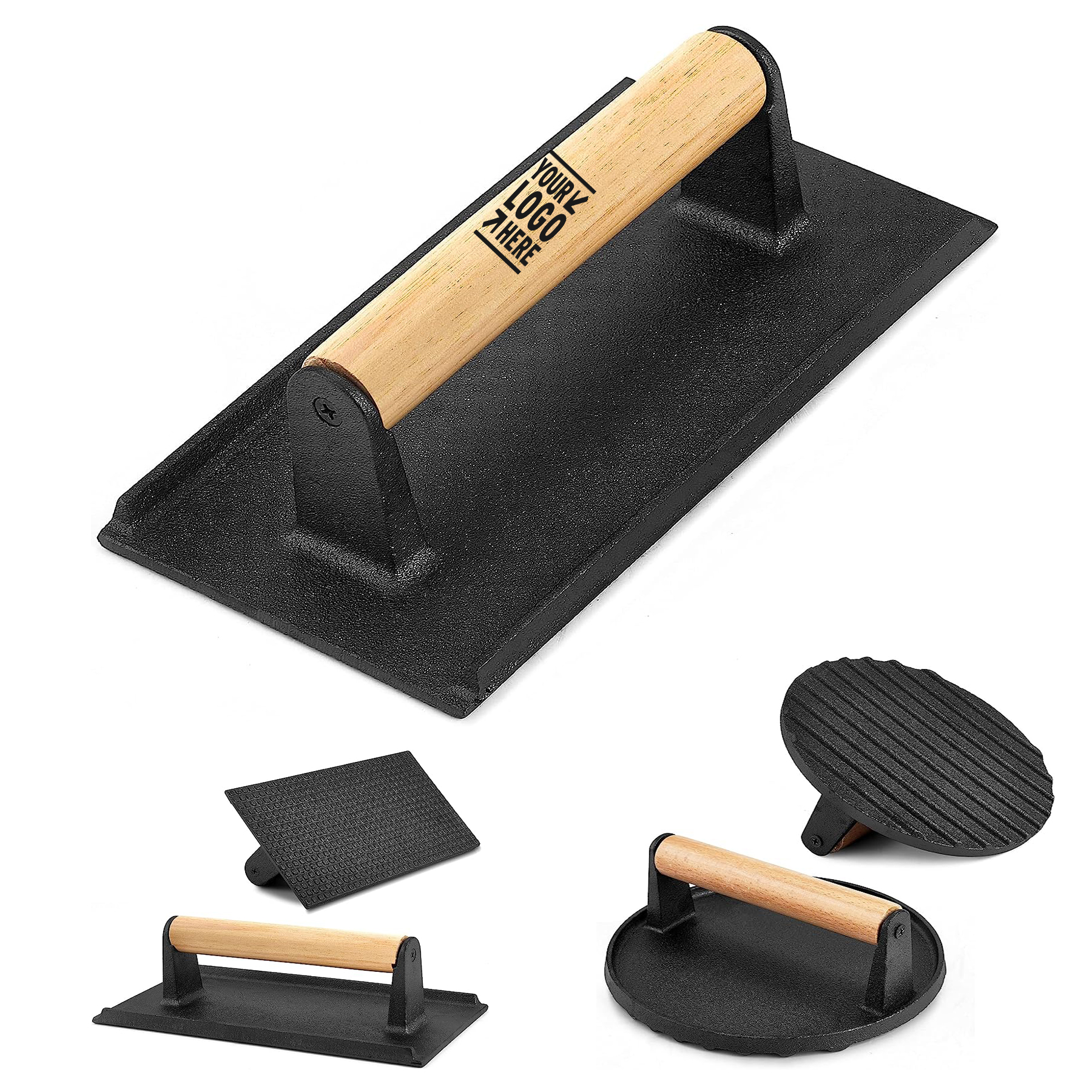 8 x 4 inches Bacon Hamburger Press for Griddle Flat Top Teppanyaki 2