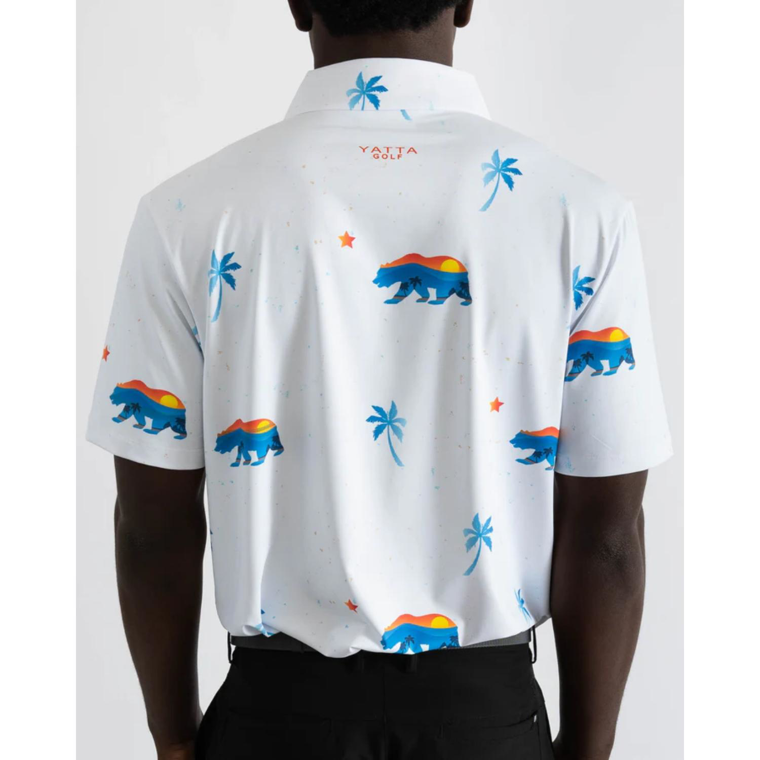YATTA Golf® - Cali Bear men's Moisture Wicking non iron Golf Polo Shirts 2