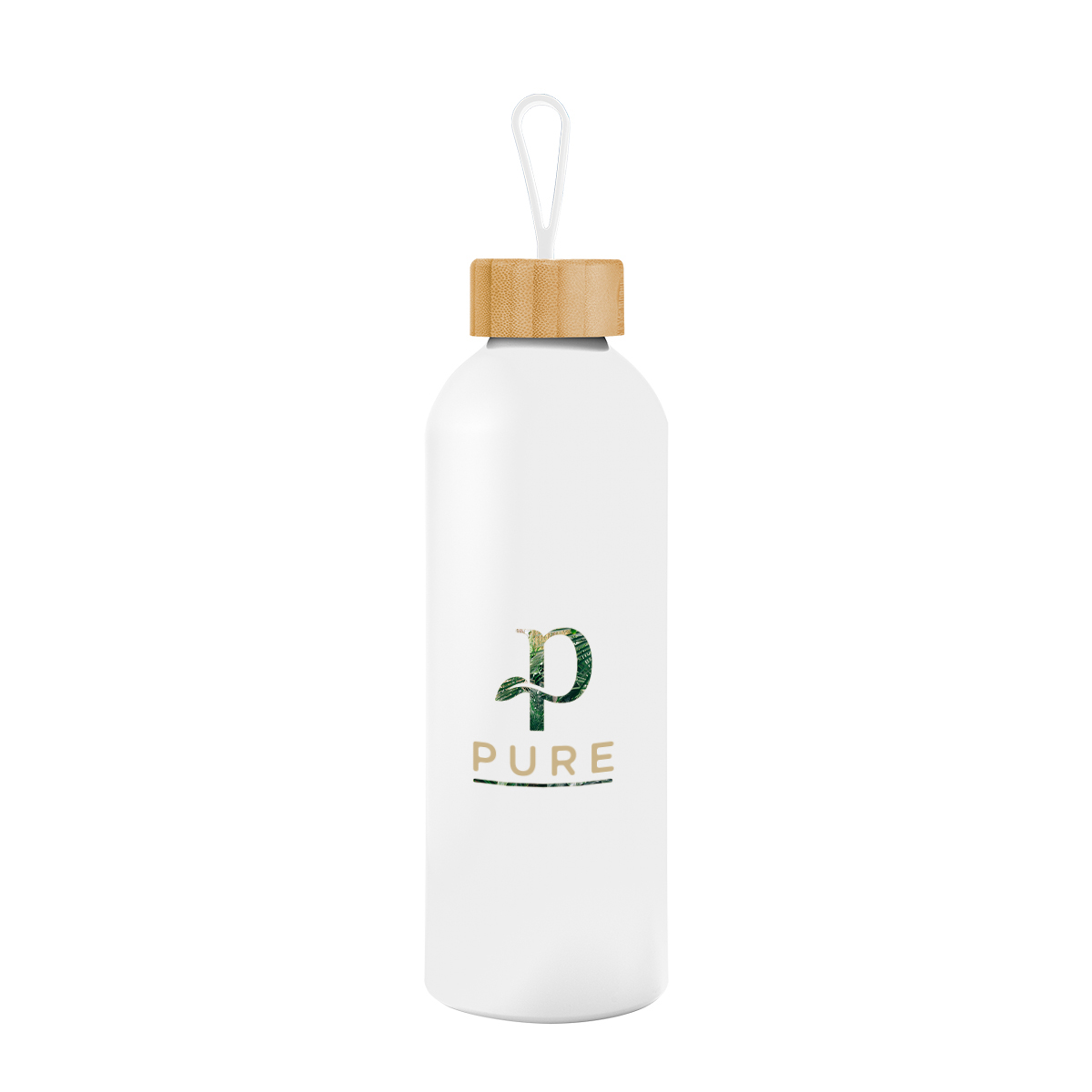 25 Oz. Blaire Recycled Aluminum Bottle With Bamboo Lid And Carry Handle, custom water bottle with logo imprint 32