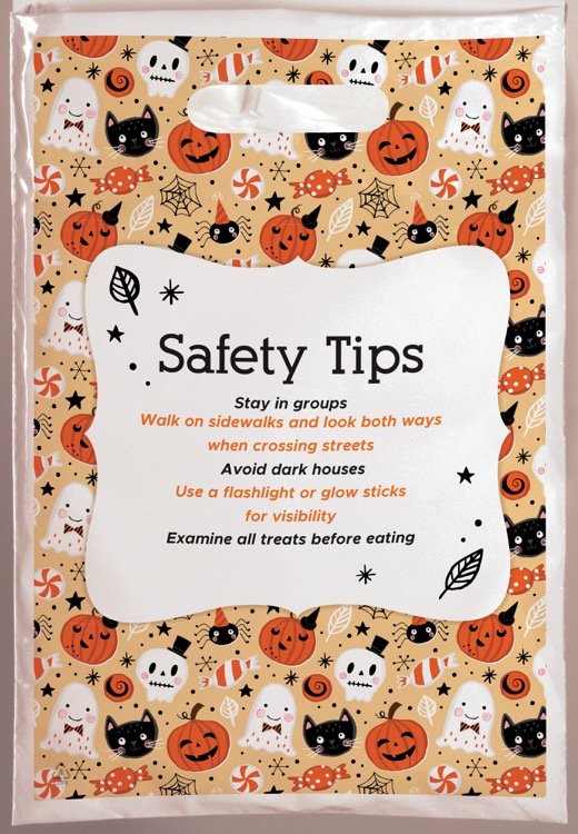 Halloween Scatter Design 3 Plastic Bag (9" x 13") 1