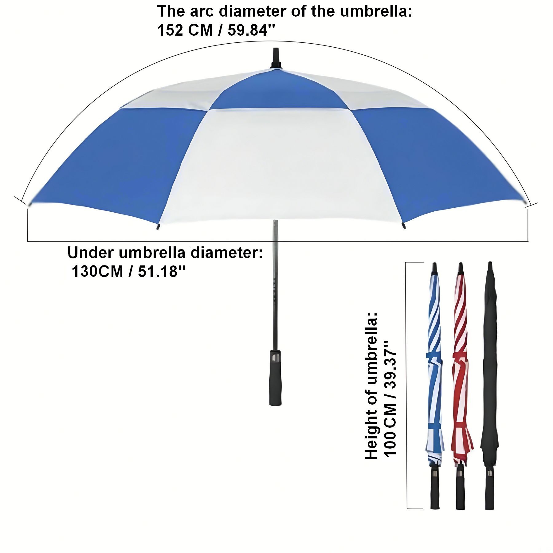 Automatic Open Windproof Golf Umbrella With Double Canopy 11