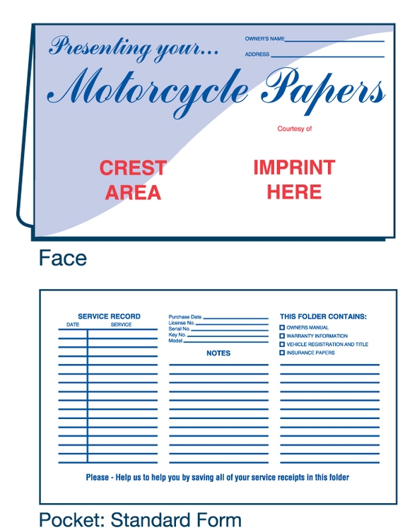 Motorcycle Document Folder 2