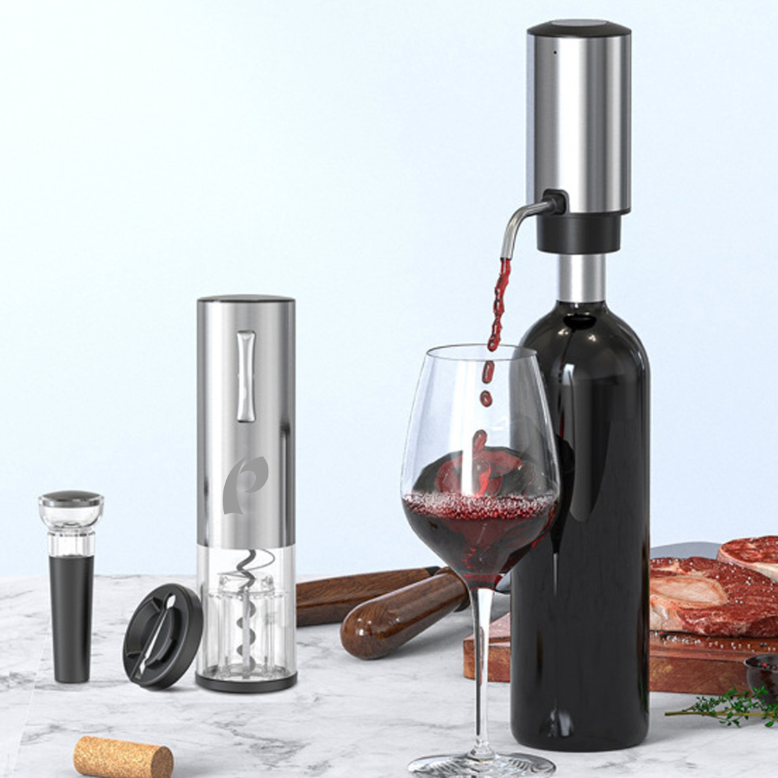 WineVault Automatic Opener, Aerator, Pourer & Preserver Set 3