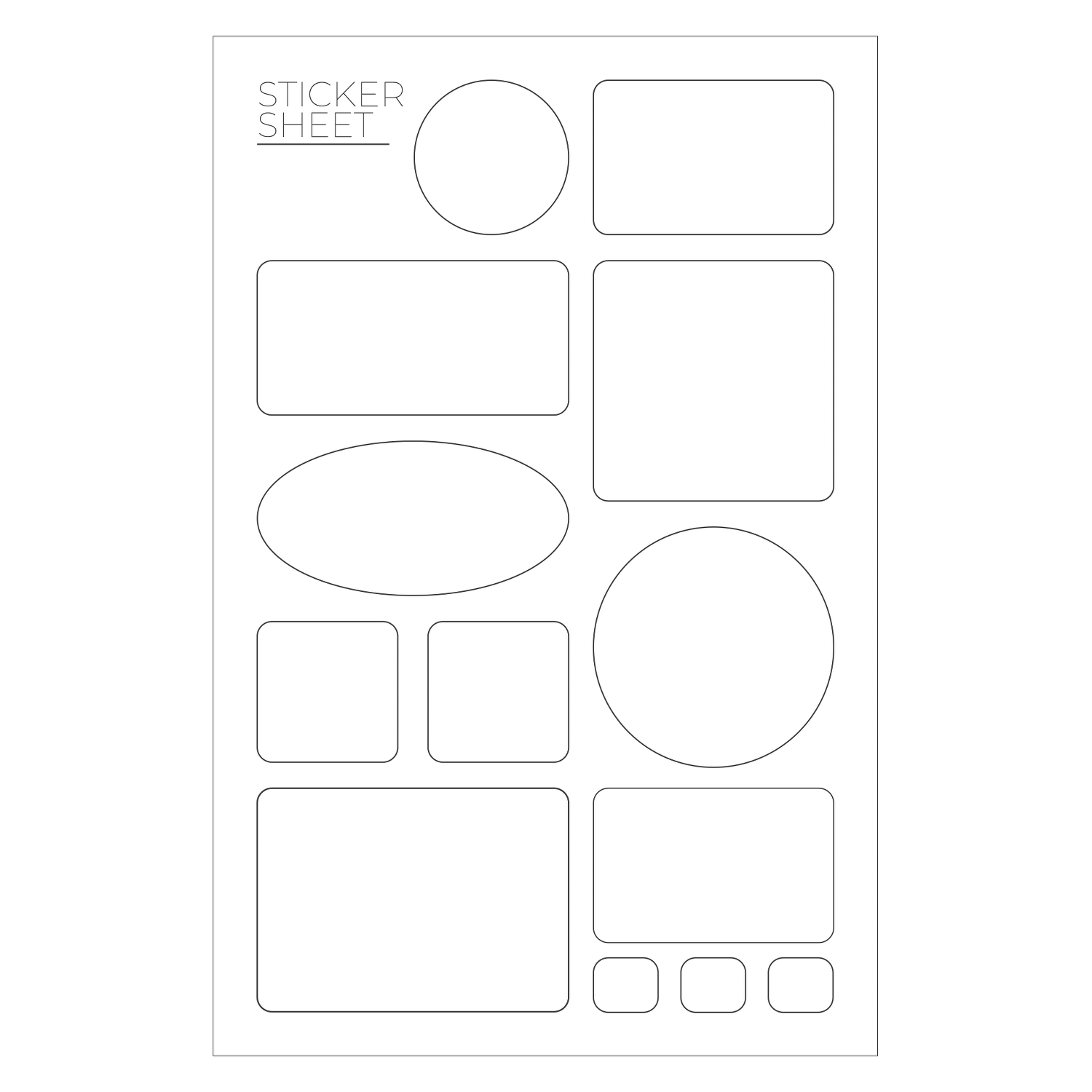 Flair 7" X 11 " Sticker Sheet 3