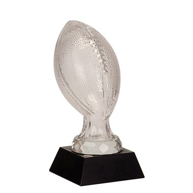 7 1/2" GLASS FOOTBALL WITH MARBLE BASE 2