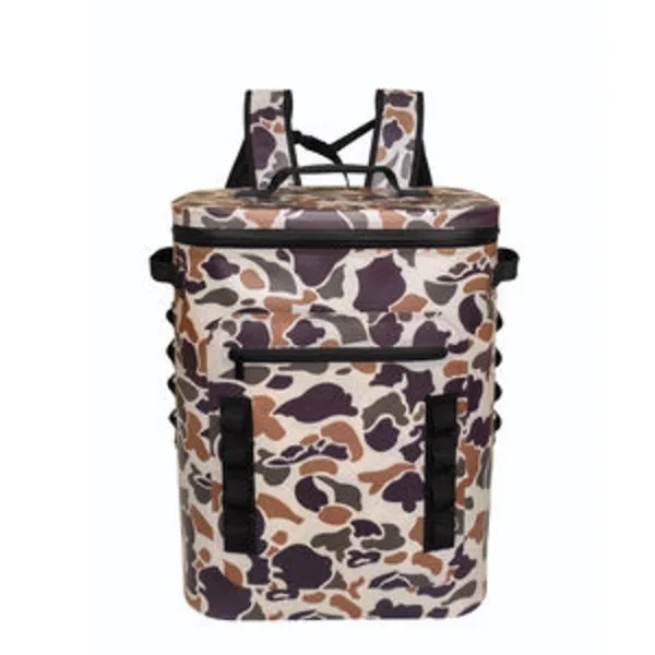 36 Can Large Camping TOMA Zippered Brown Camouflage Bag 2