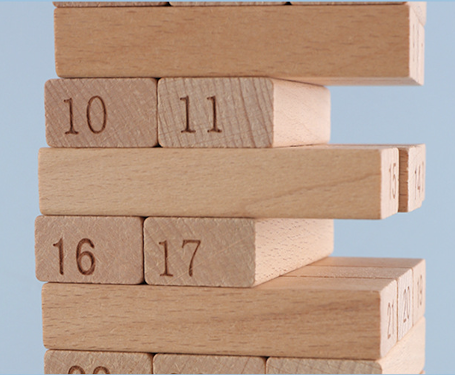 The Original Wood Block Game with Genuine Hardwood Blocks ( 54 pcs ) 7