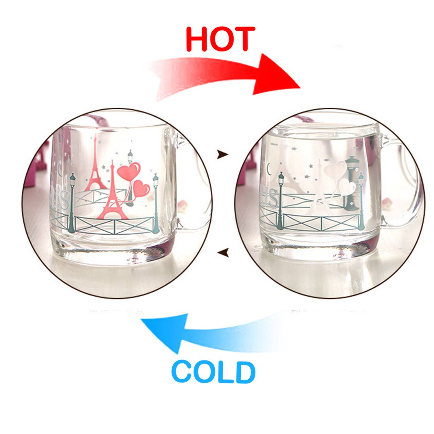 13oz Color-Changing Glass Mug - Heat Sensitive for Couples 4