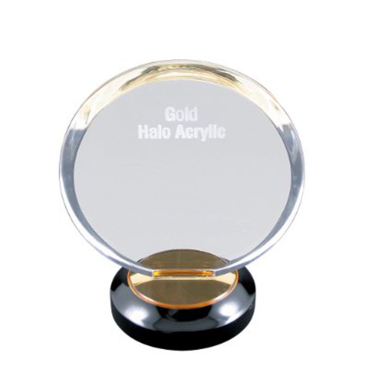 8" Gold Halo Acrylic with Base Award