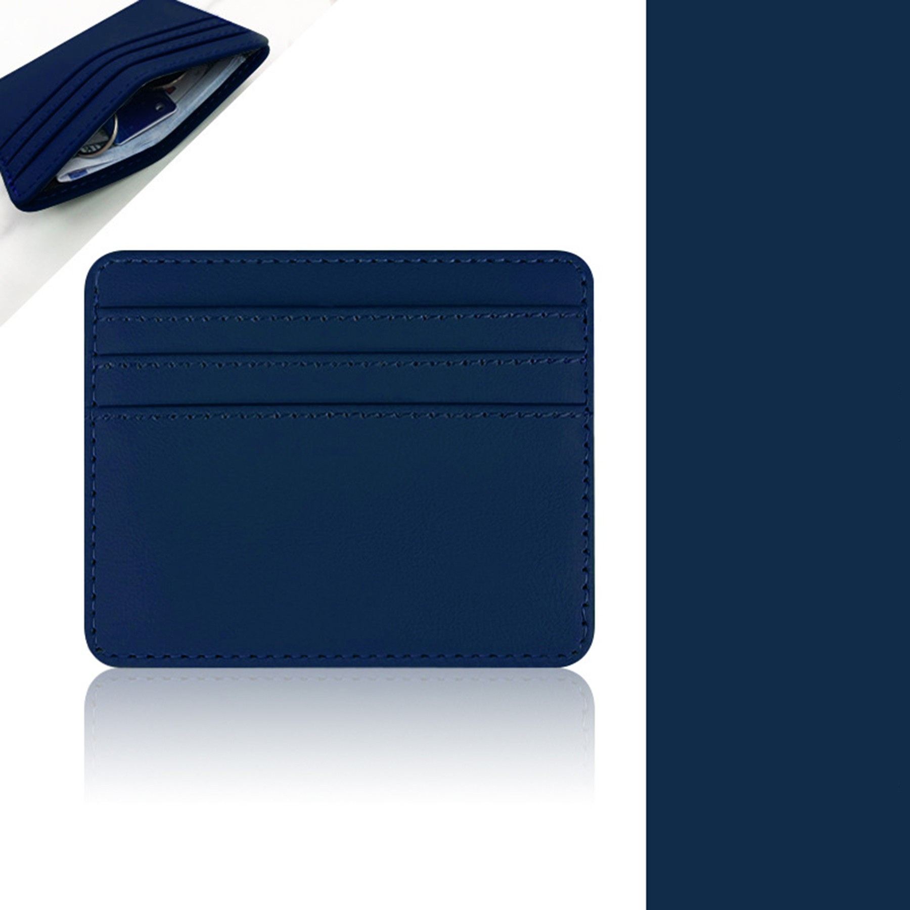 Business 4 Card Compact Leather Pu Card Holder 9