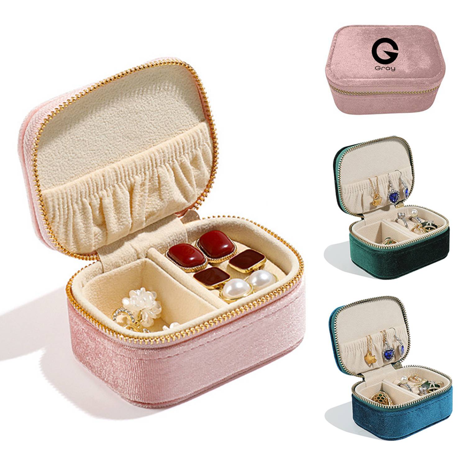 Travel Essentials Plush Jewelry Box