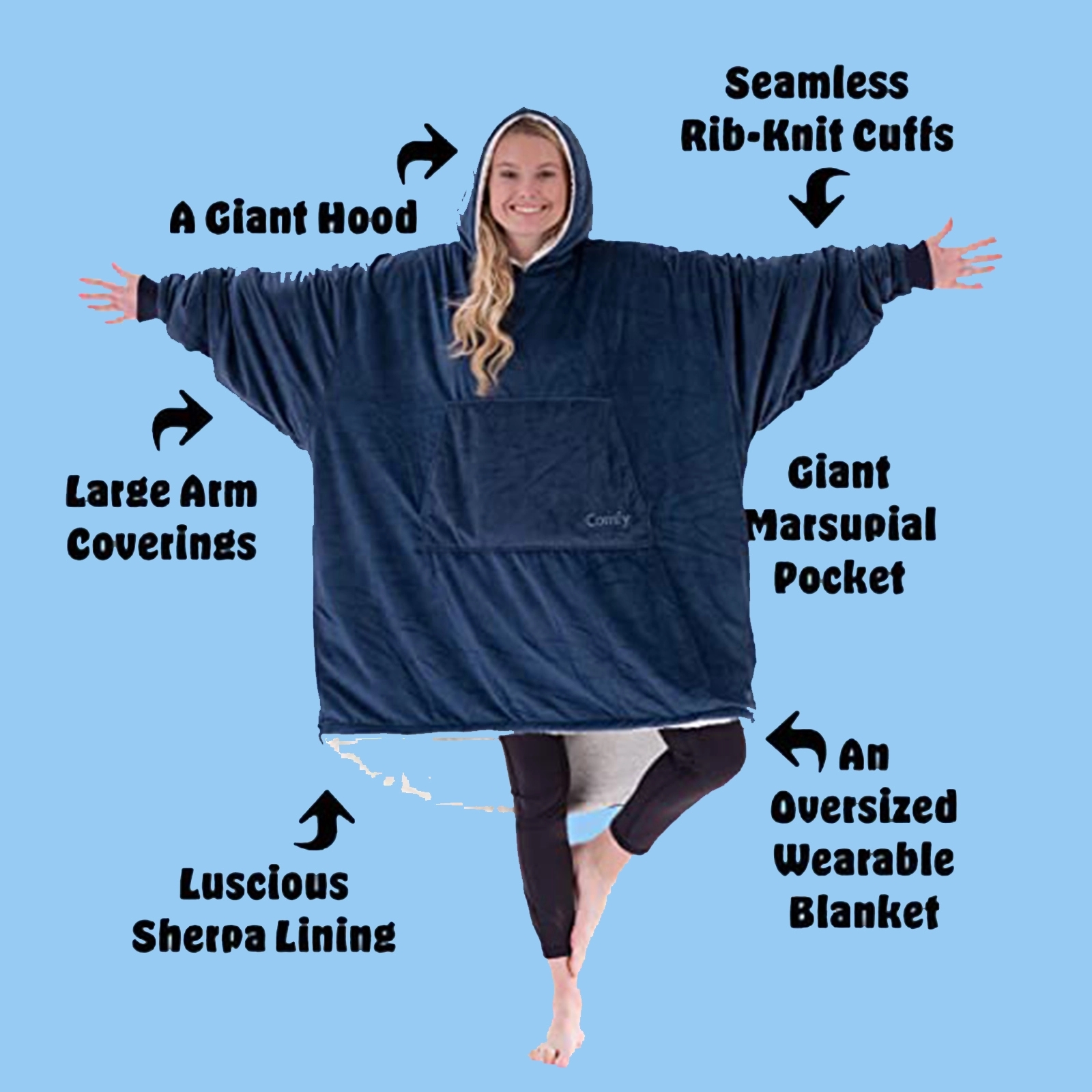Wearable Blanket Sweatshirt For Women And Men 3