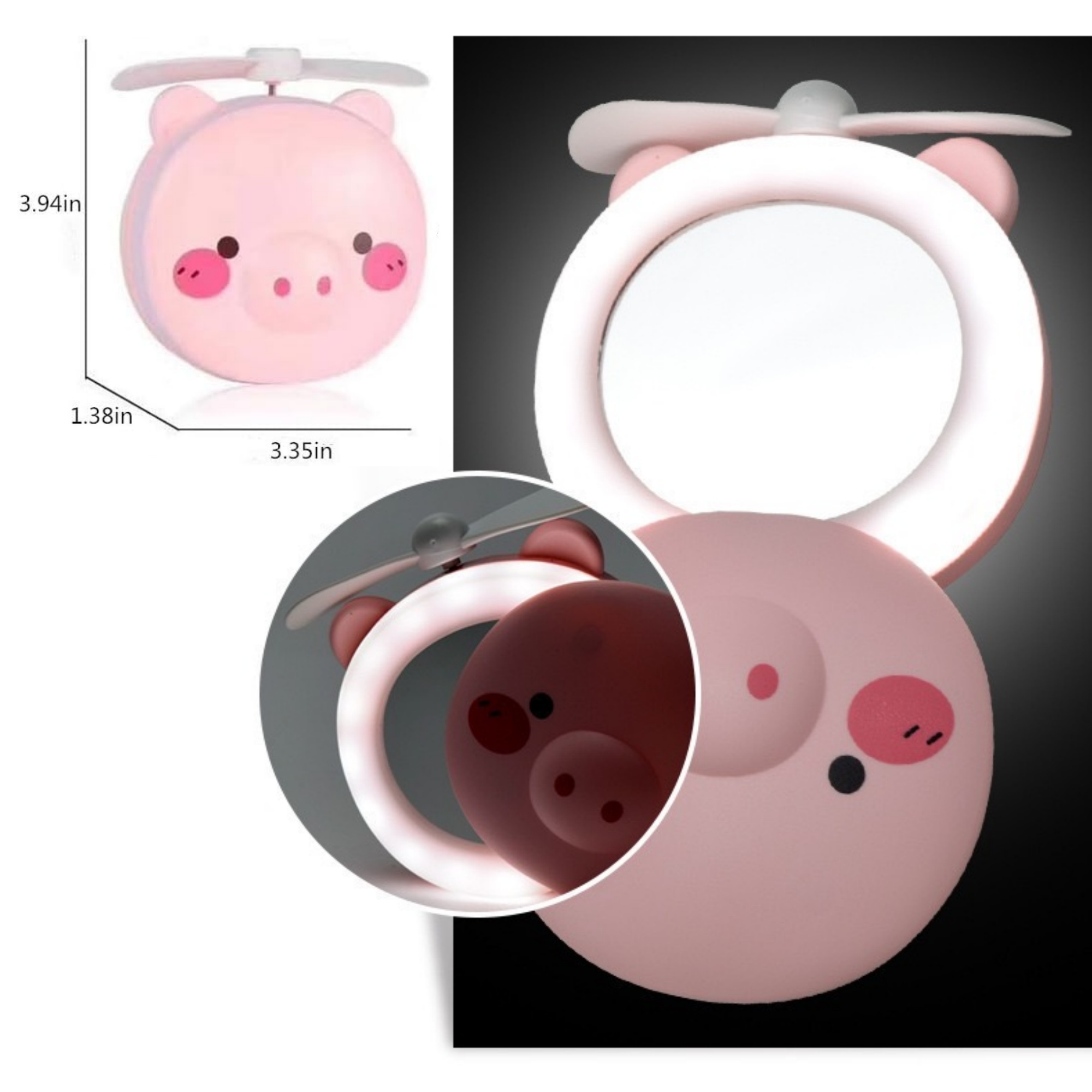 Lovely Pig Head Shape Mirror 5