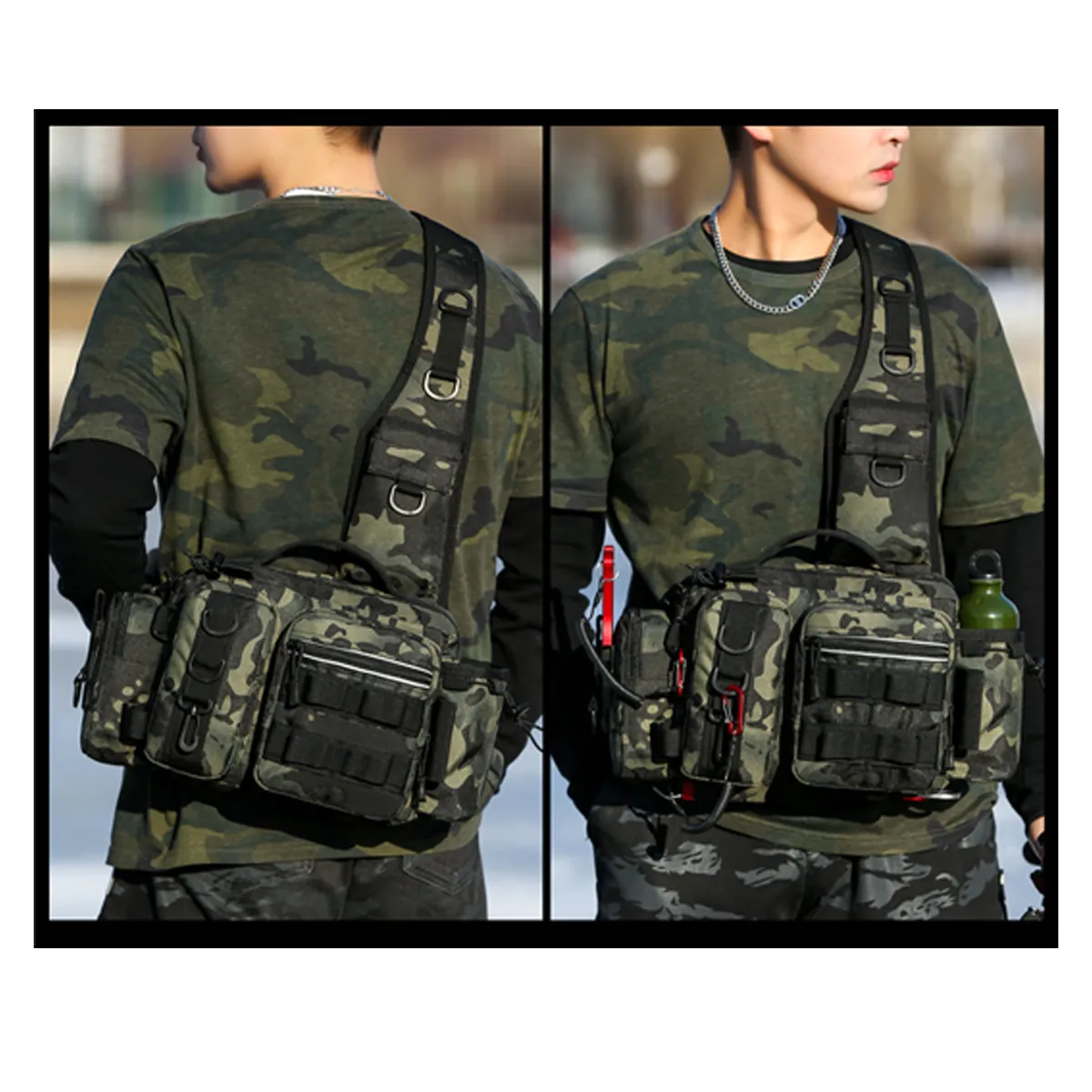 Fishing Hunting Tackle Bag Fanny Pack Waterproof Waist 8