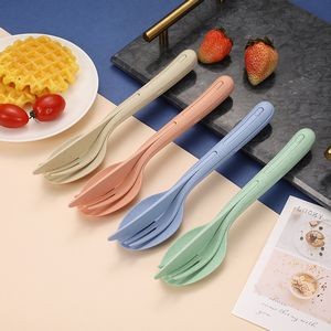3 In 1 Portable Plastic Utensil Set Knife Fork Spoon 14