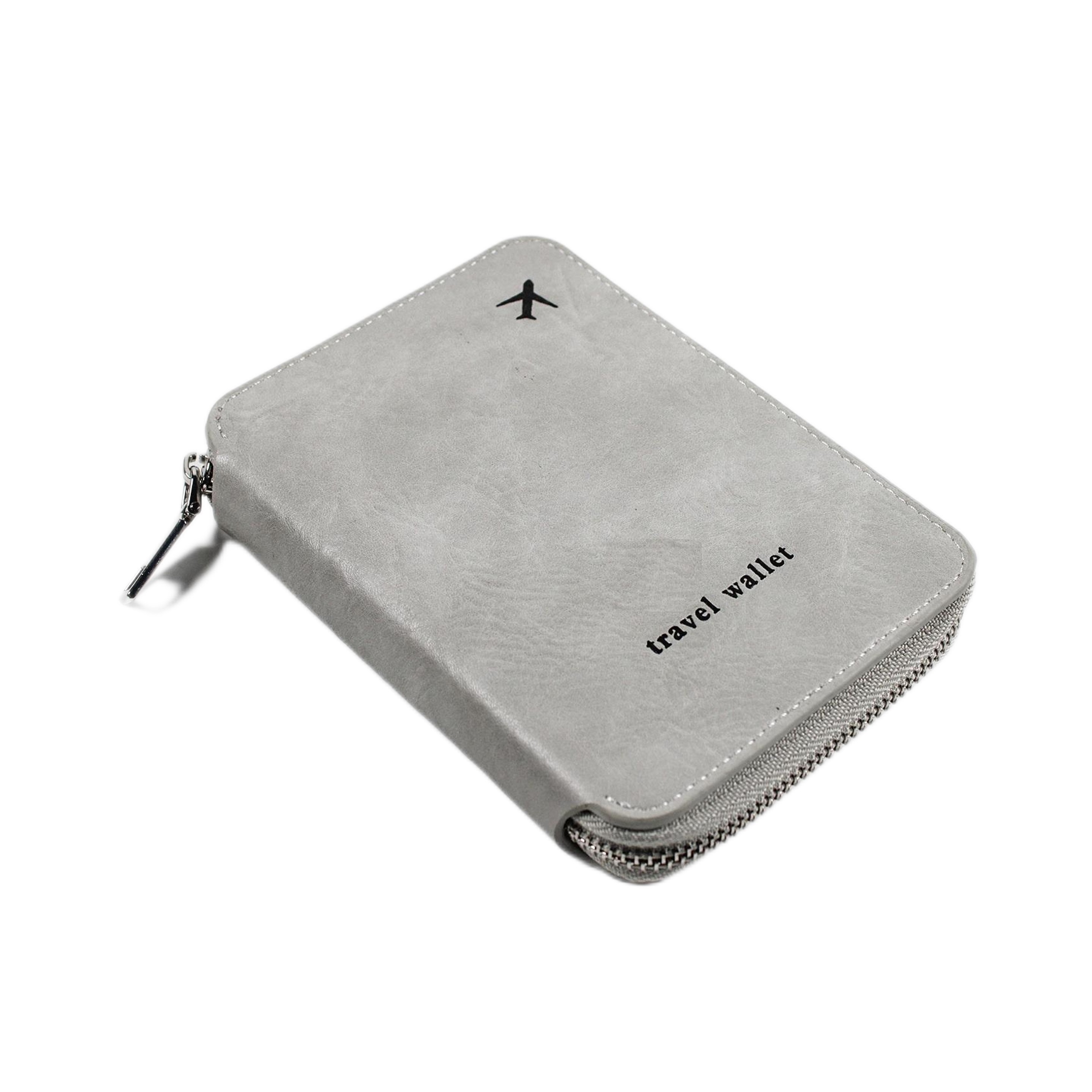 Leather Passport Wallet with Zipper (direct import), custom luggage tag with logo imprint 4