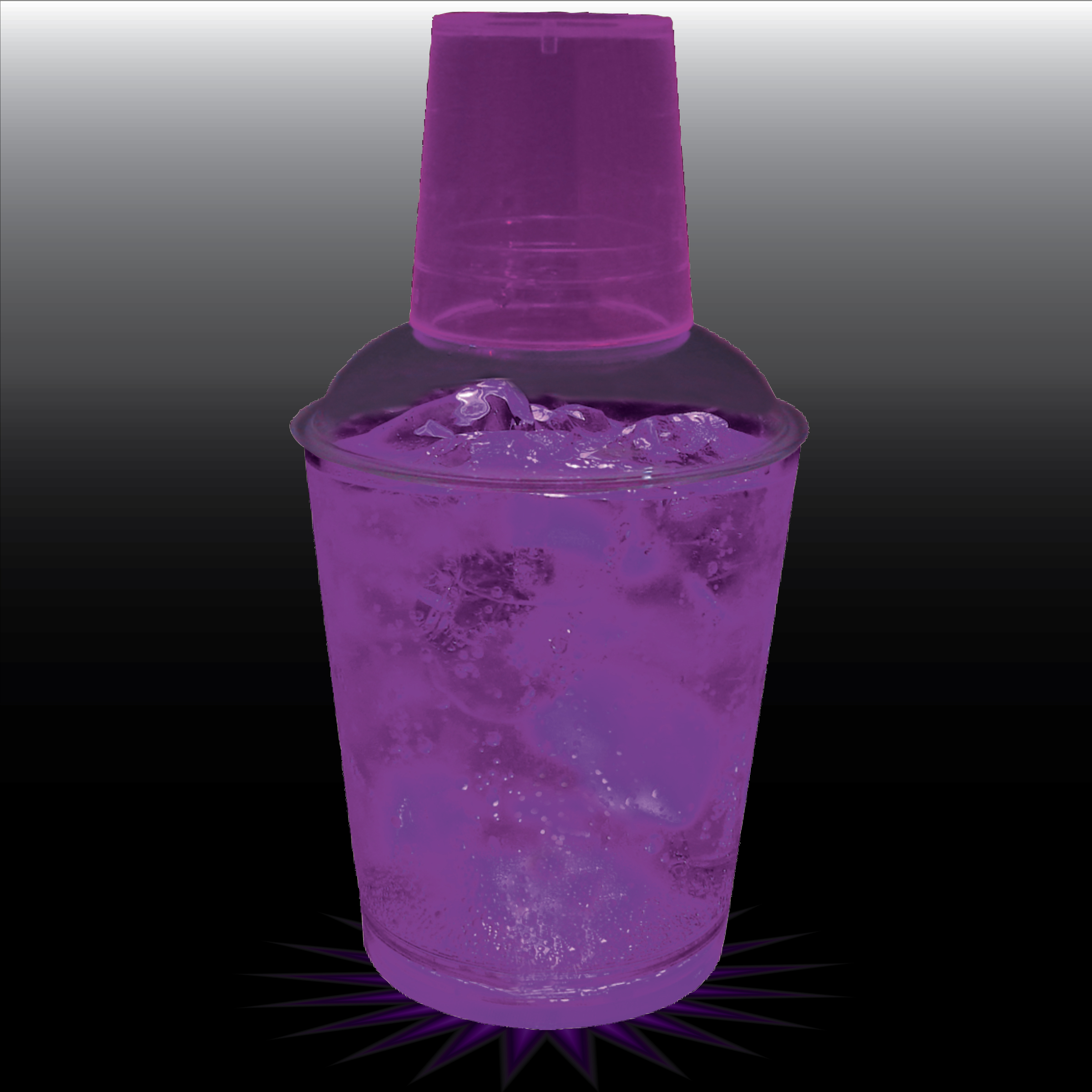 12oz Single Light 3 Piece Plastic Cocktail Shaker 3