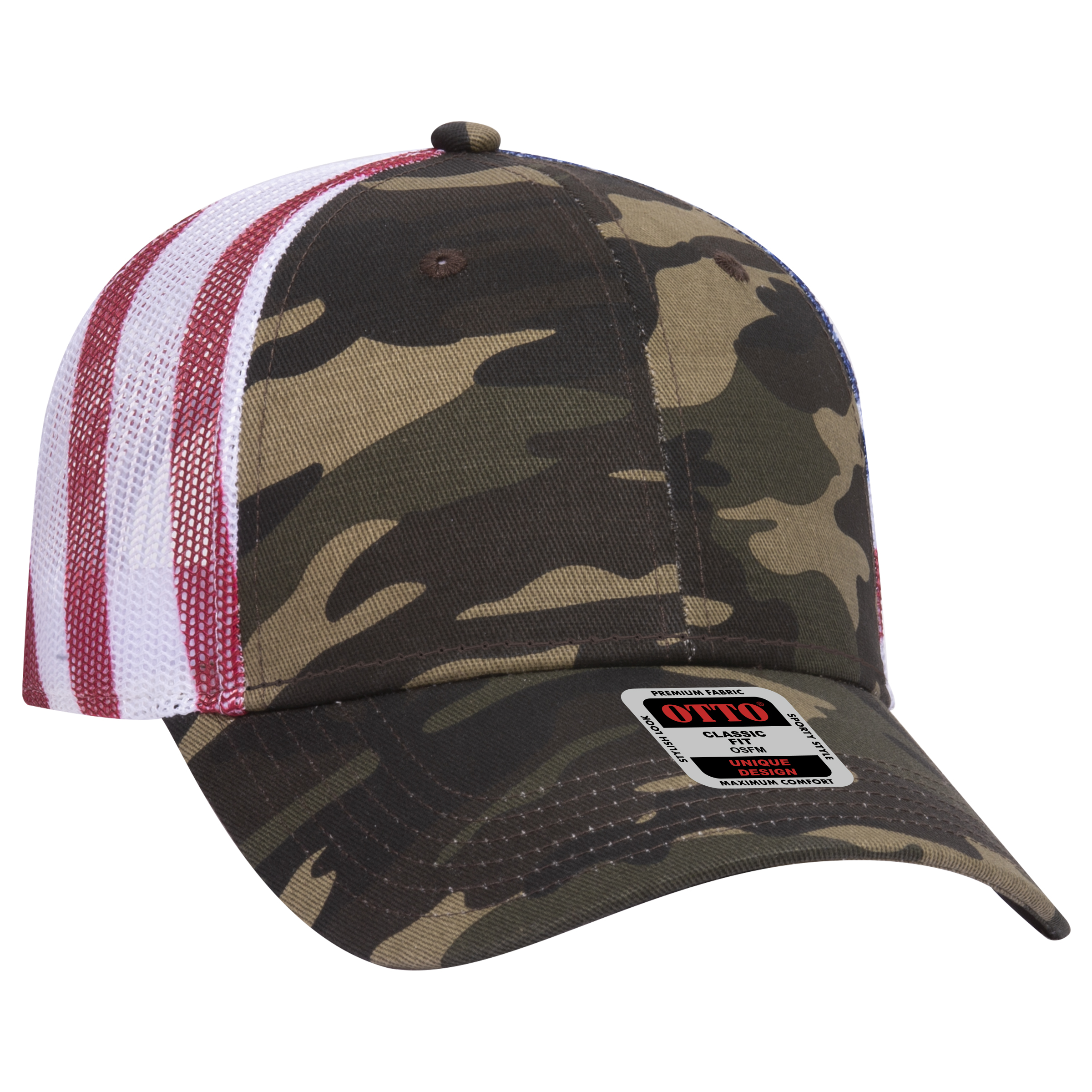 OTTO CAP® 6 Panel Low Profile Mesh Back Trucker Hat 1