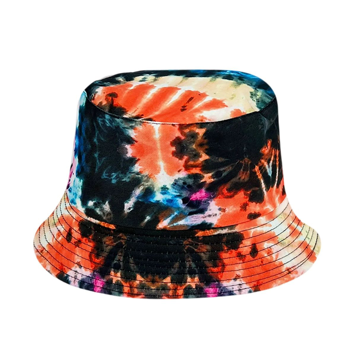 Plastic Tie Dye Hat with Foldable Double Sided Design 52