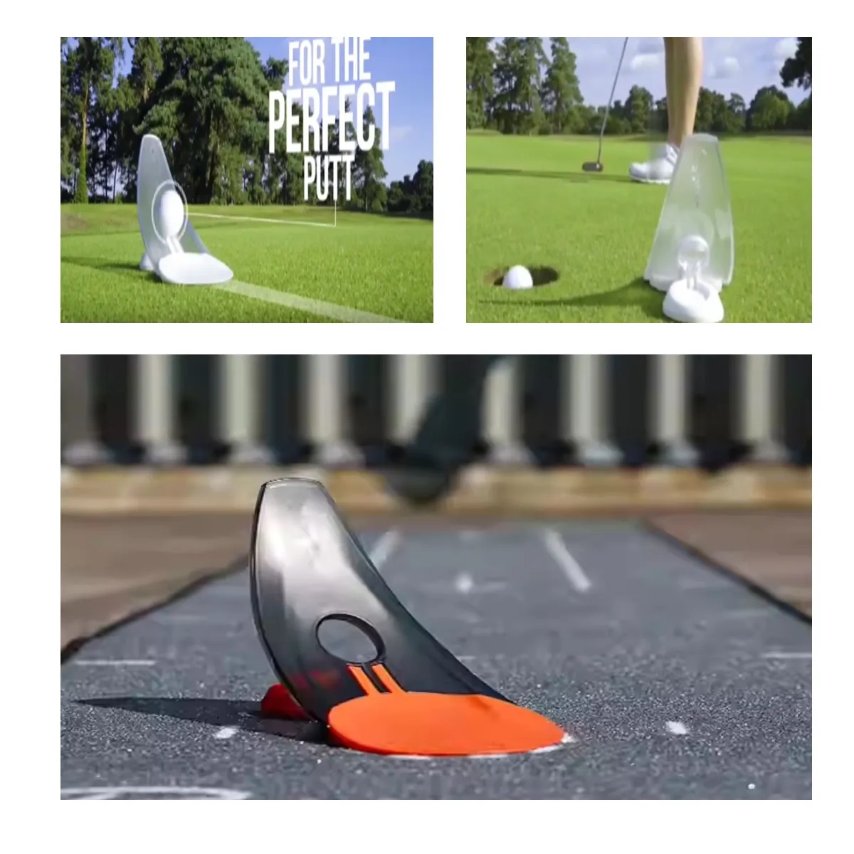 Portable Folding Auto-Return Golf Pressure Putt Trainer 4