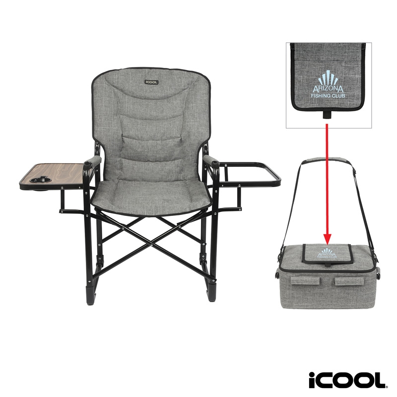 iCOOL Twin Peaks Deluxe Camping Chair With 18-Can Cooler 32