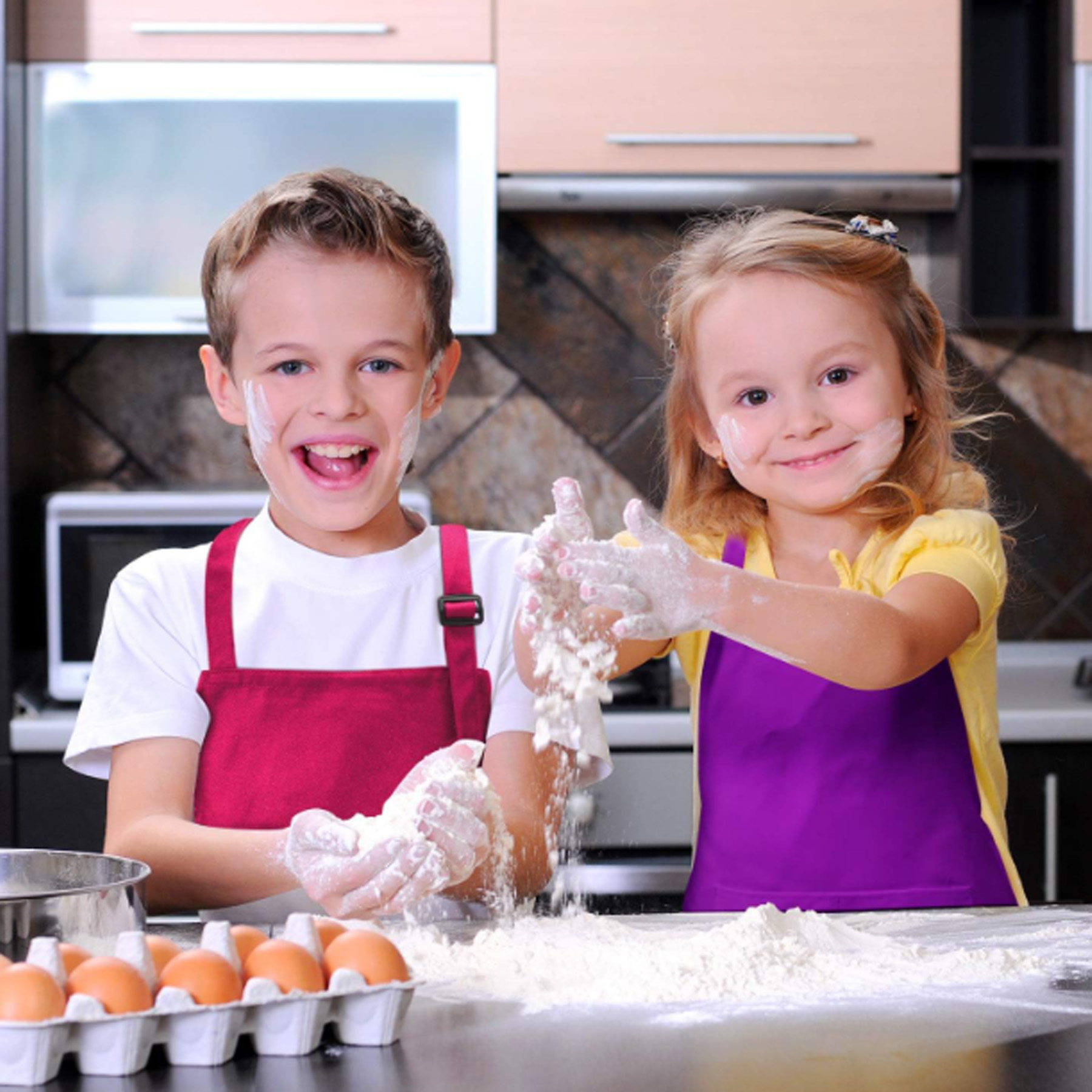 24" X 18" Kids Apron and Chef Hat Set 3