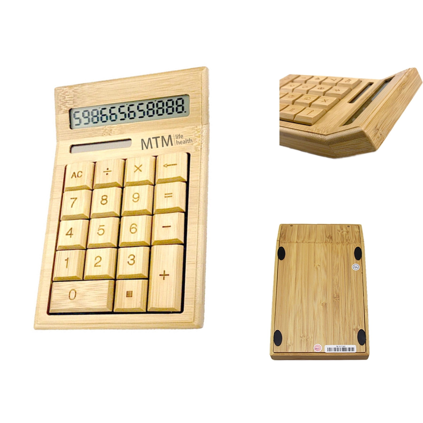 Bamboo Wooden Solar Calculator 2