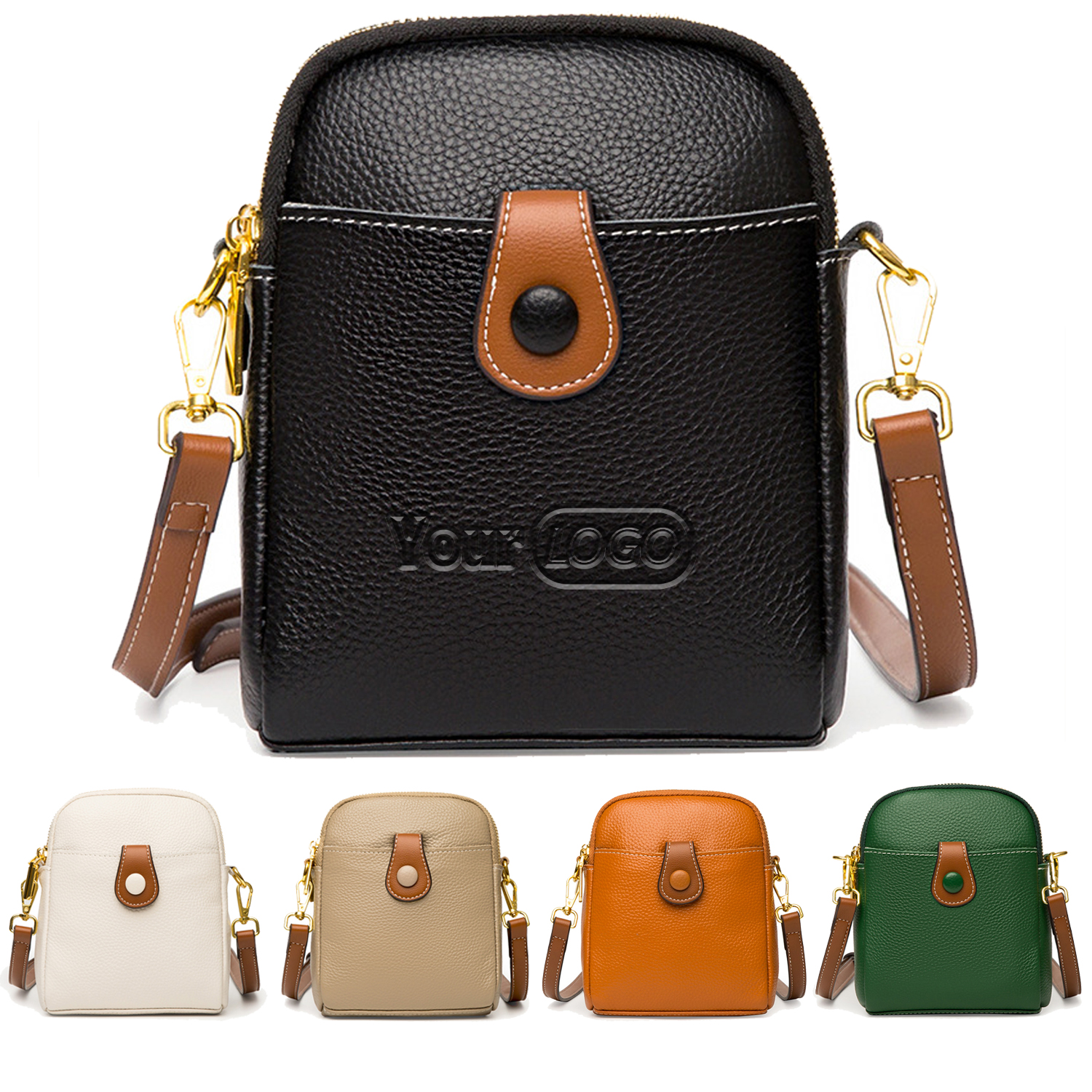 Genuine Leather Small Crossbody Cell Phone for Women Purses 2