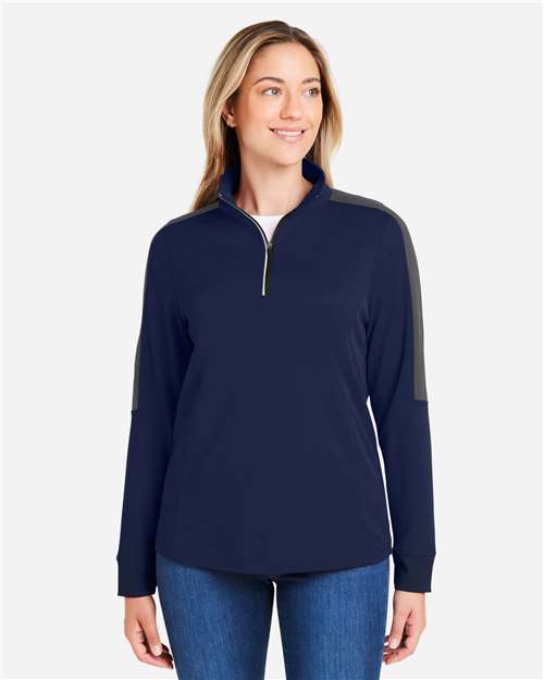 Women's Market Snag Protect Mesh Colorblock Quarter-Zip Pullover - CE404W 10