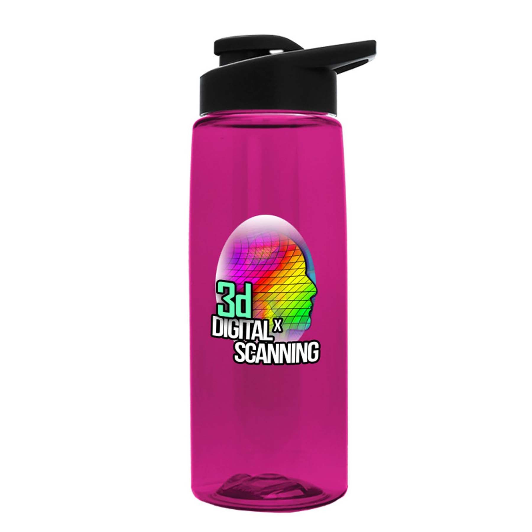 The Flair - 26 oz. Transparent Tritan Bottle with Drink thru and Digital Imprint 8
