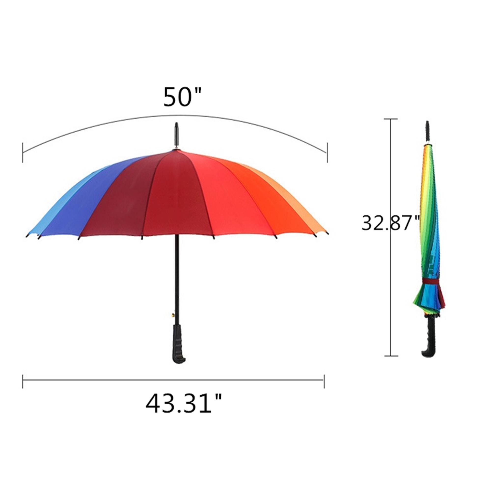 16-Panel Rainbow Umbrella Rush Service 9