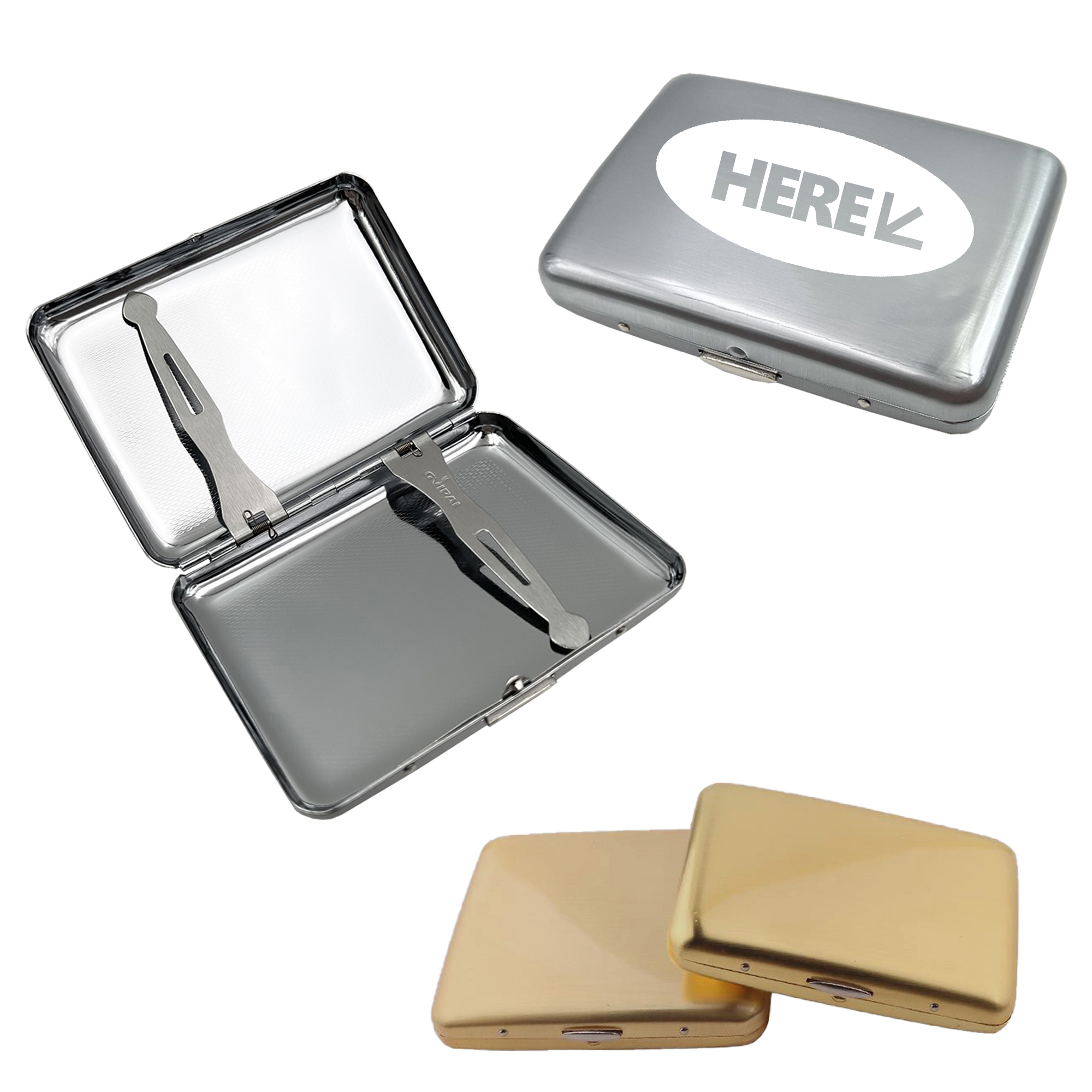 High-Quality Stainless Steel Cigarette and Business Card Case 4