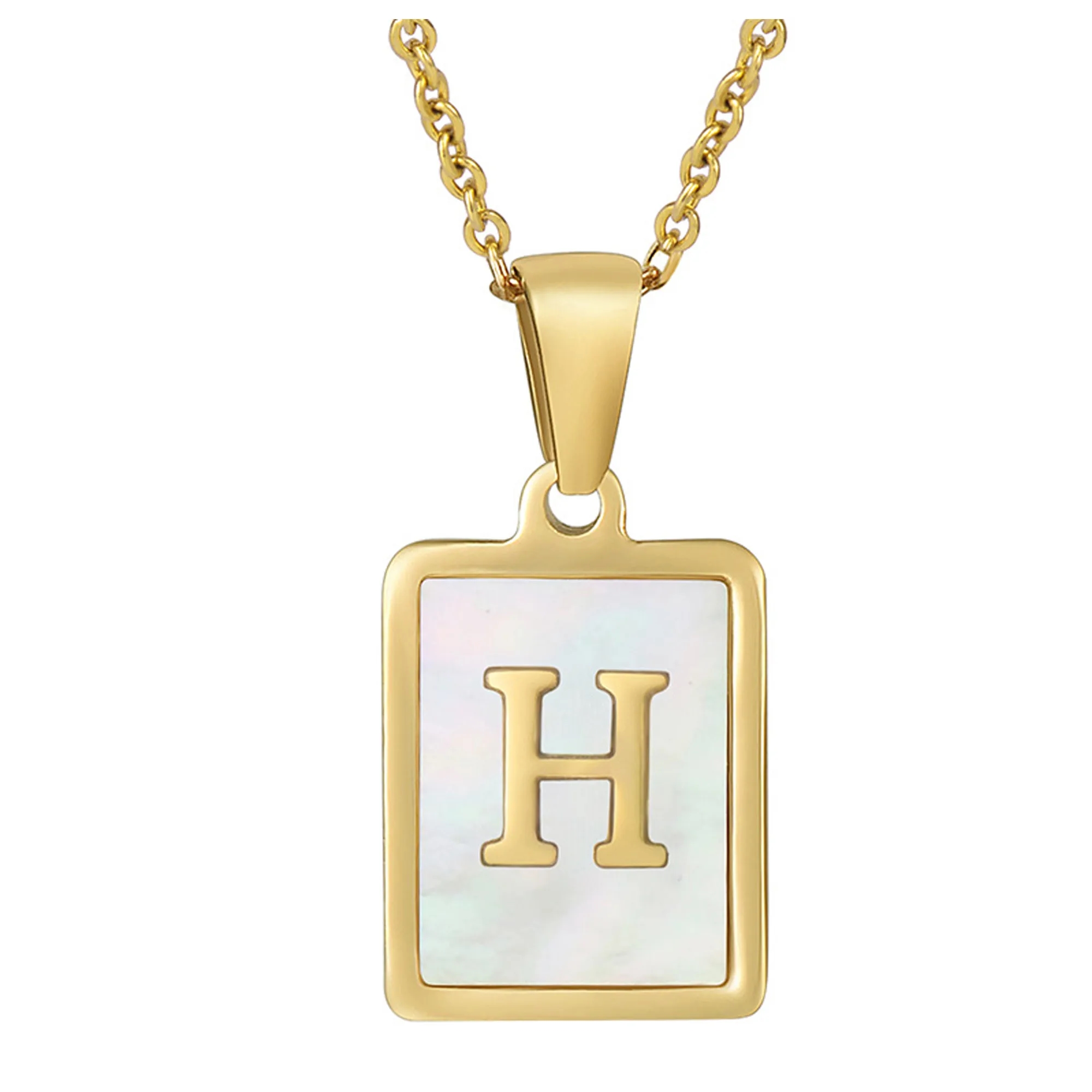 Stainless Steel Alphabet Necklace 5