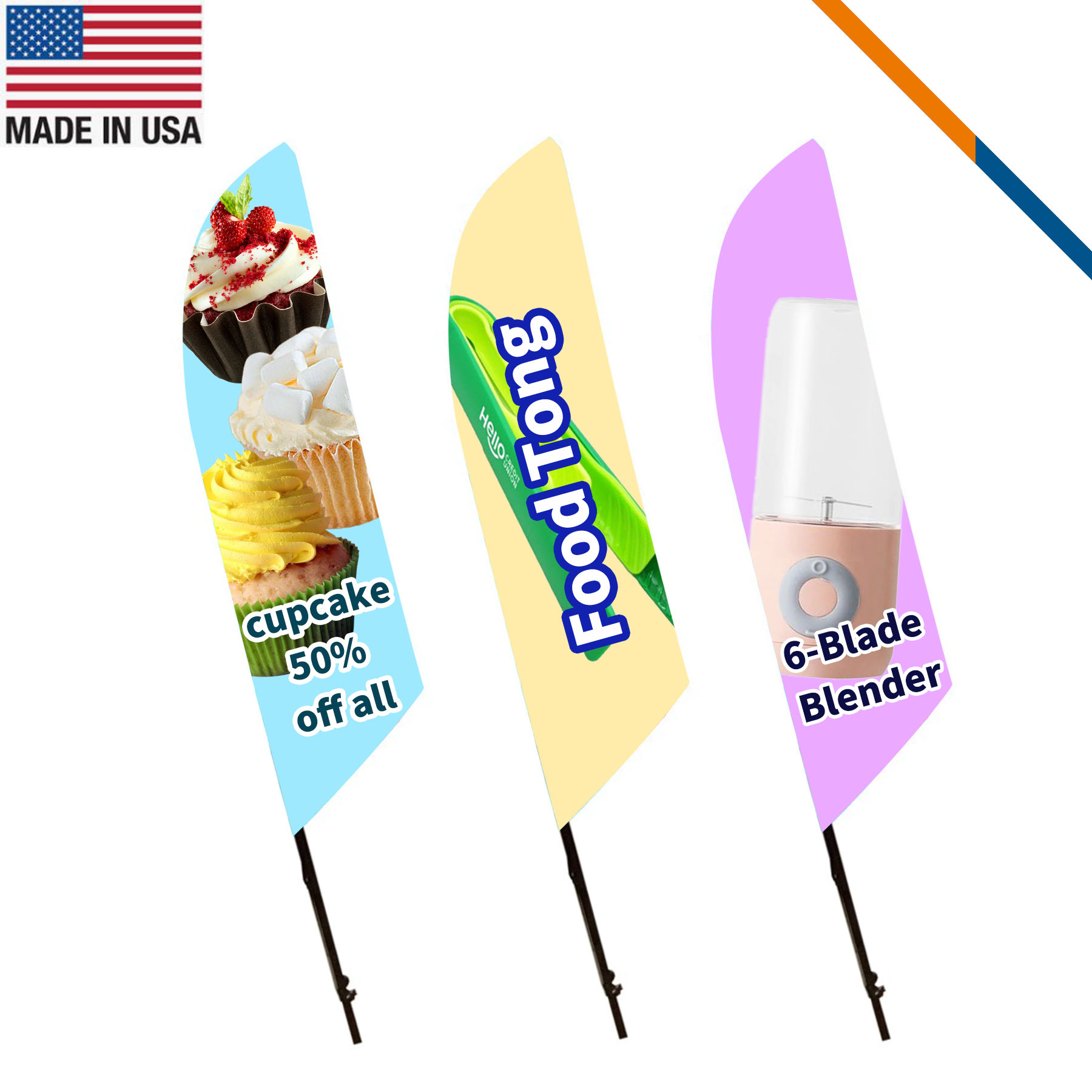 10' Kynor Double-Sided Angle Flag 2