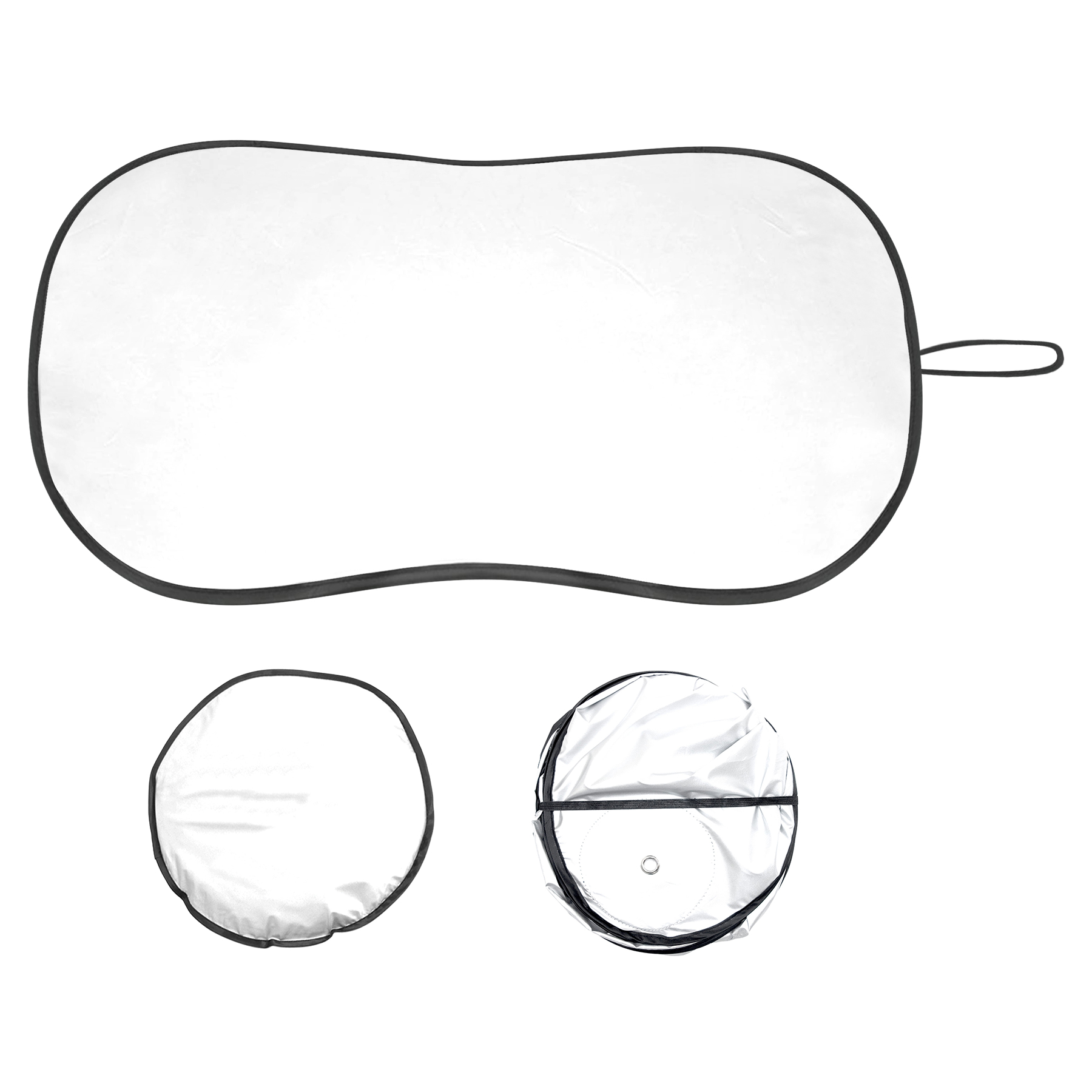 170T Silver-Coated Automotive Front Windshield Sun Visor 2