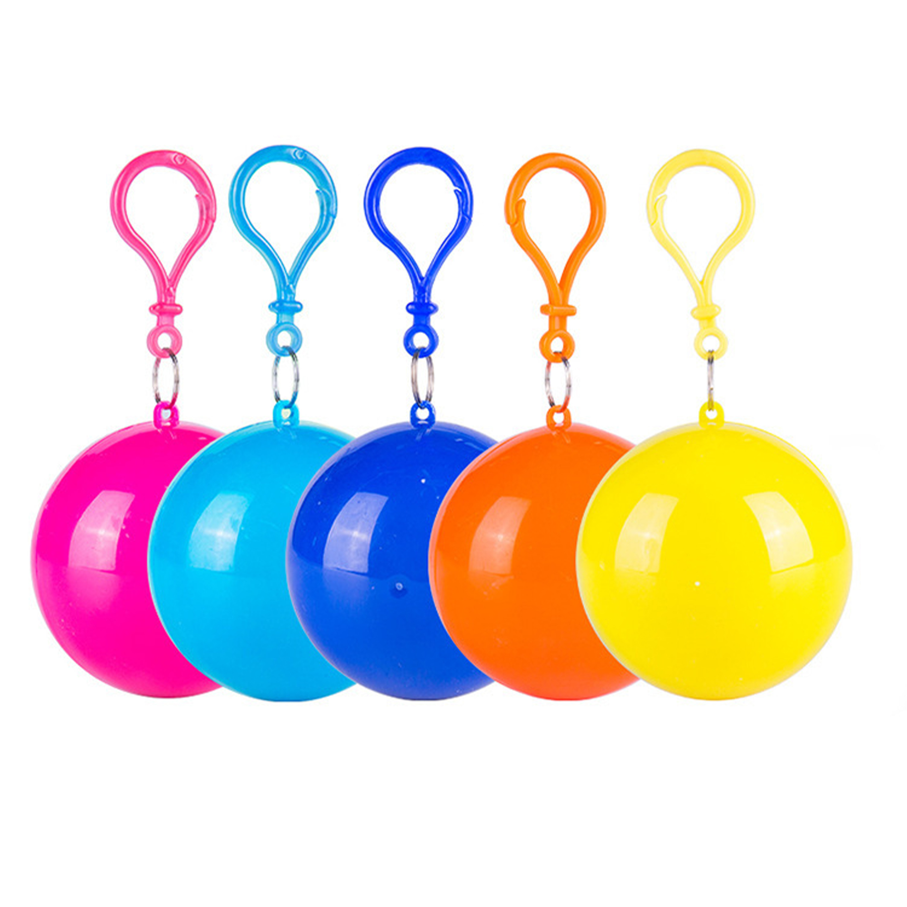 Polyethylene Keychain Ball Poncho Disposable Raincoat 1