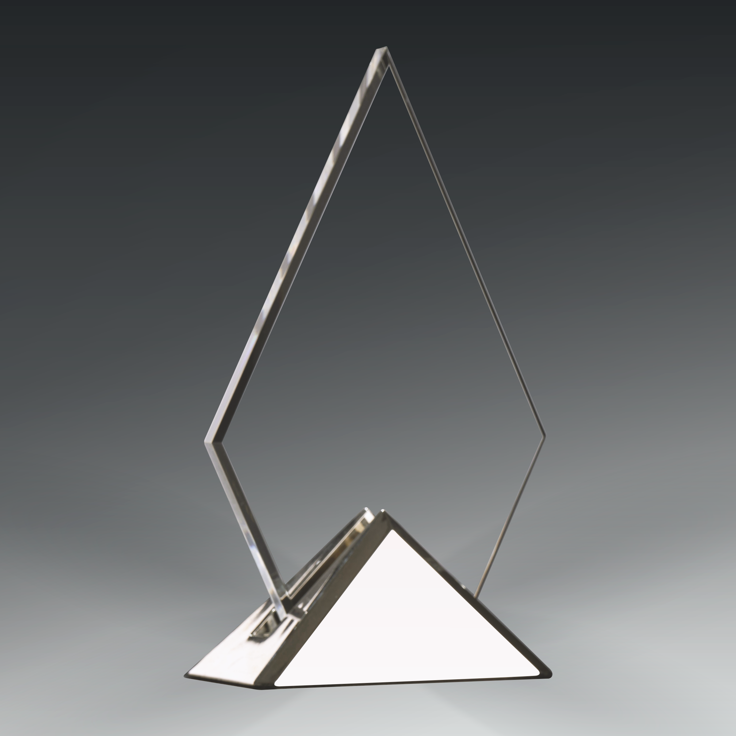Acrylic Triangle in Metal Base 5