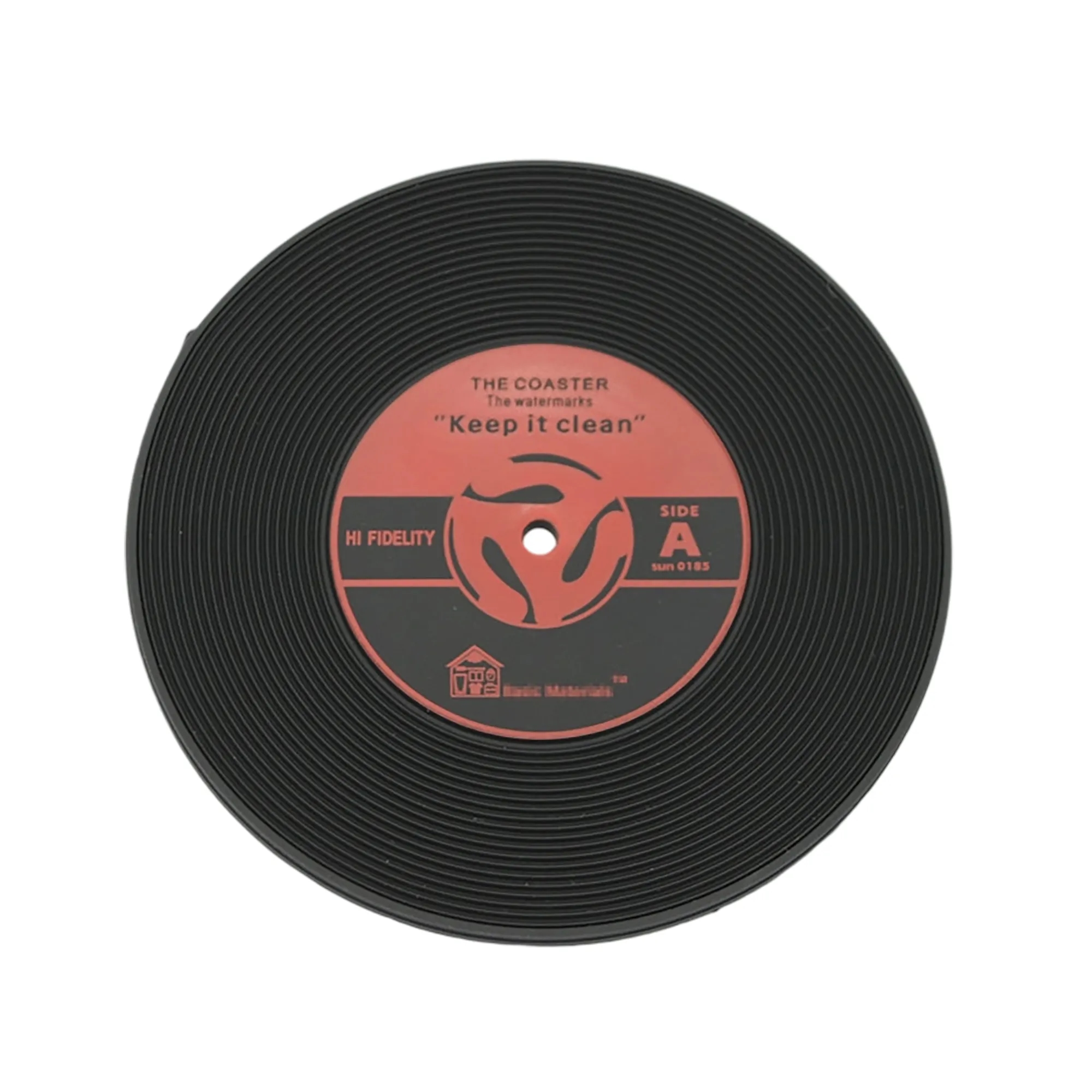 PVC Drink Coasters 3.9 Inch Vinyl Record 3