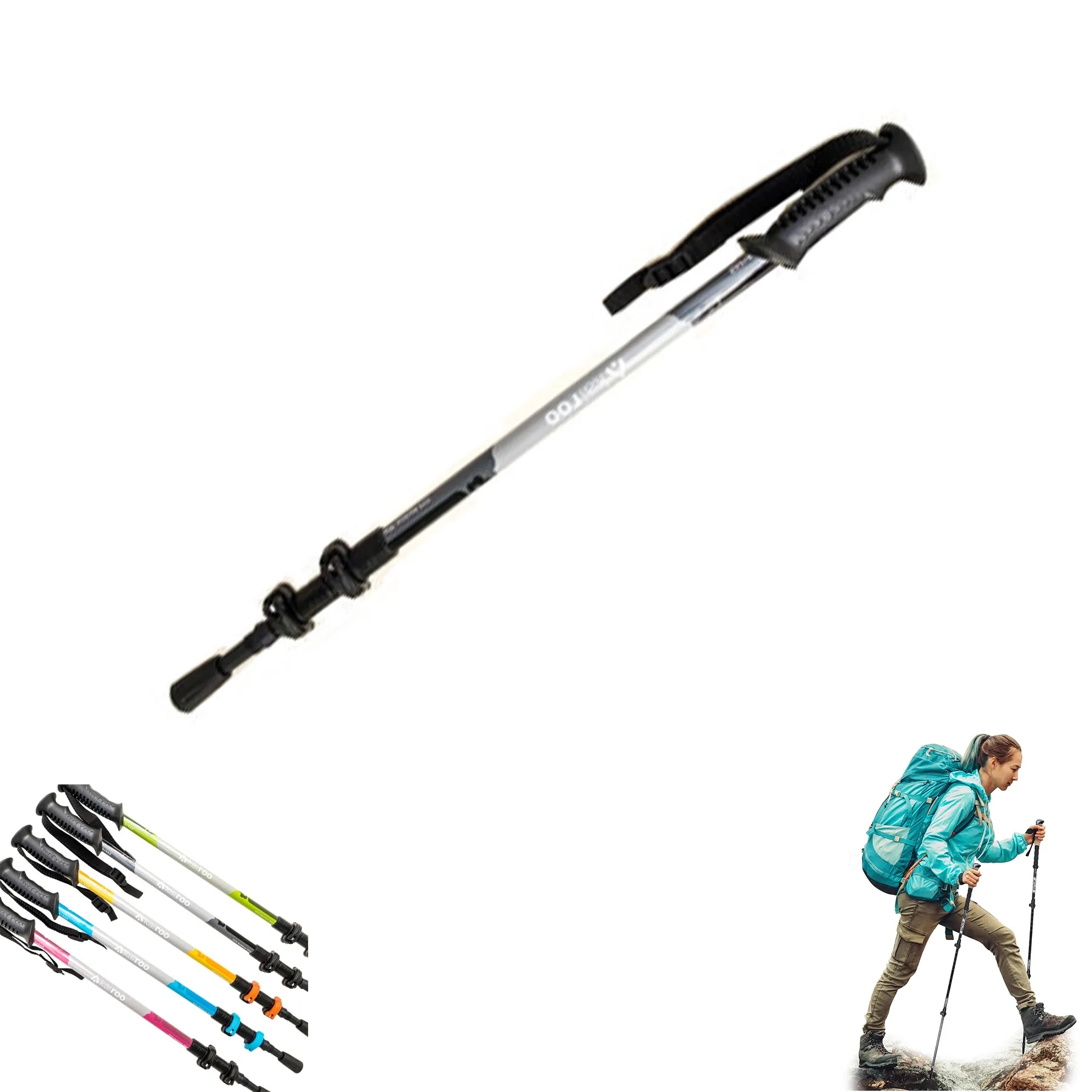 Mountain Lightweight Aircraft-Grade Aluminum Trekking Poles 2