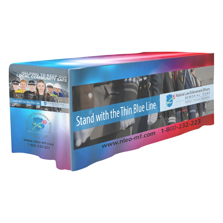 "Omaha OS Eight" 4-Sided Fitted Style Table Covers All Over Full Color Dye Sublimation Imprint - Fit