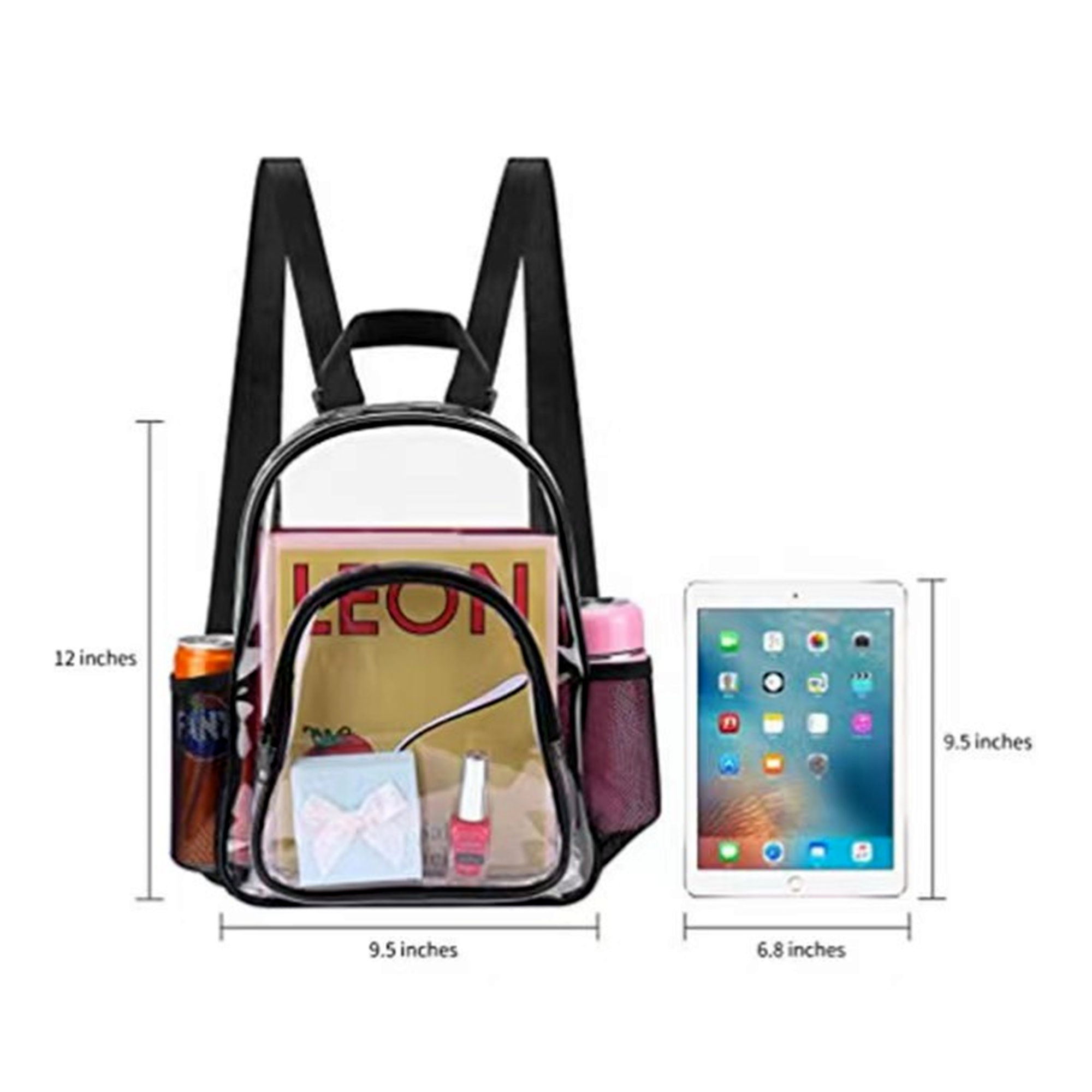 Clear Backpack With Reinforced Strap 1