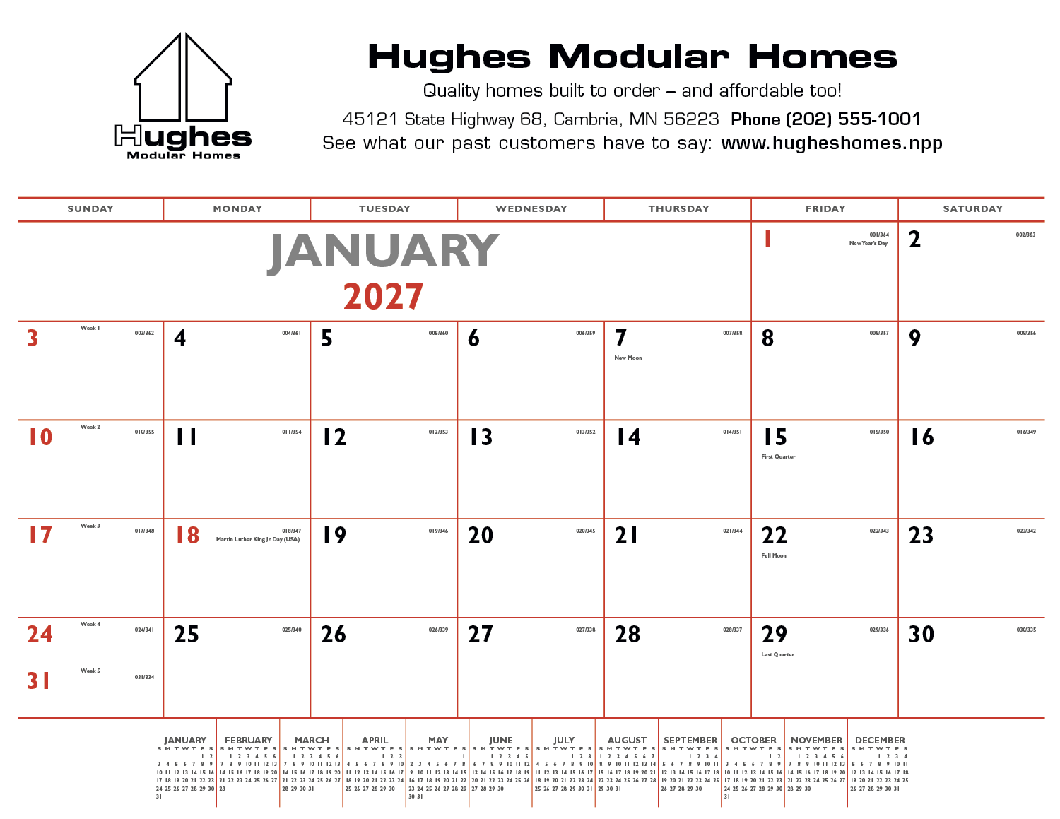 Triumph® Calendars Red & Black Desk Pad 6