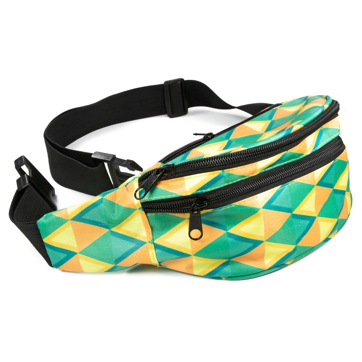 Premium Fanny Pack w/ Three Zippers Travel Waist Bag 5