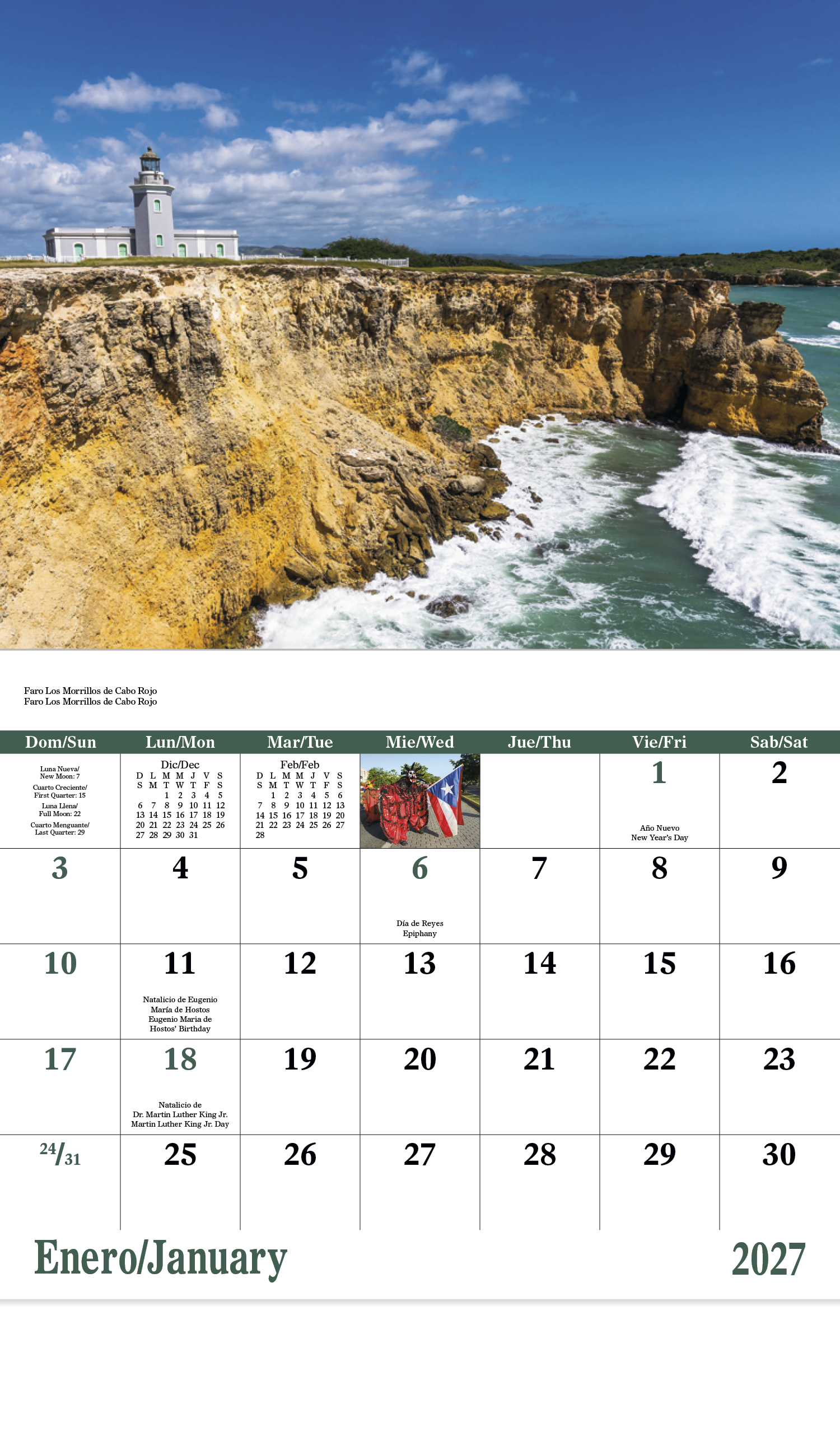 Good Value™ Puerto Rico - Stapled Calendar 33