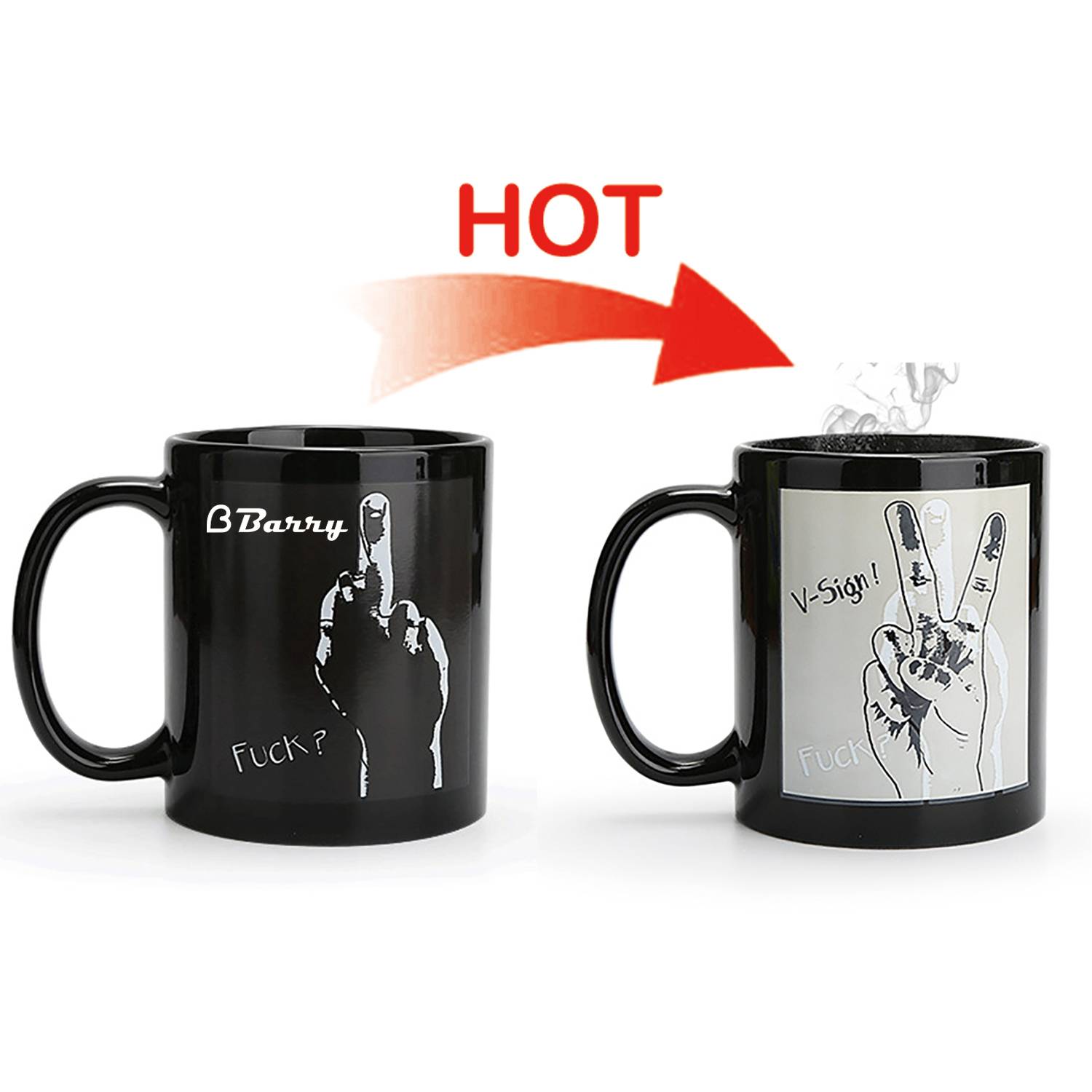 13oz Heat-Activated Color-Changing Ceramic Mug for Office