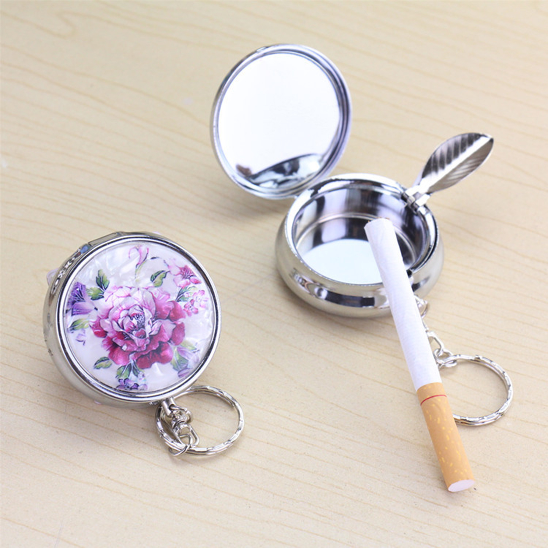 Metal Ashtray Key Chain Snuffer 2