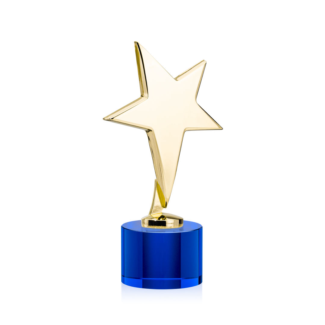 Tuscany Gold Star VividPrint™ Award on Marvel Base - Blue 3
